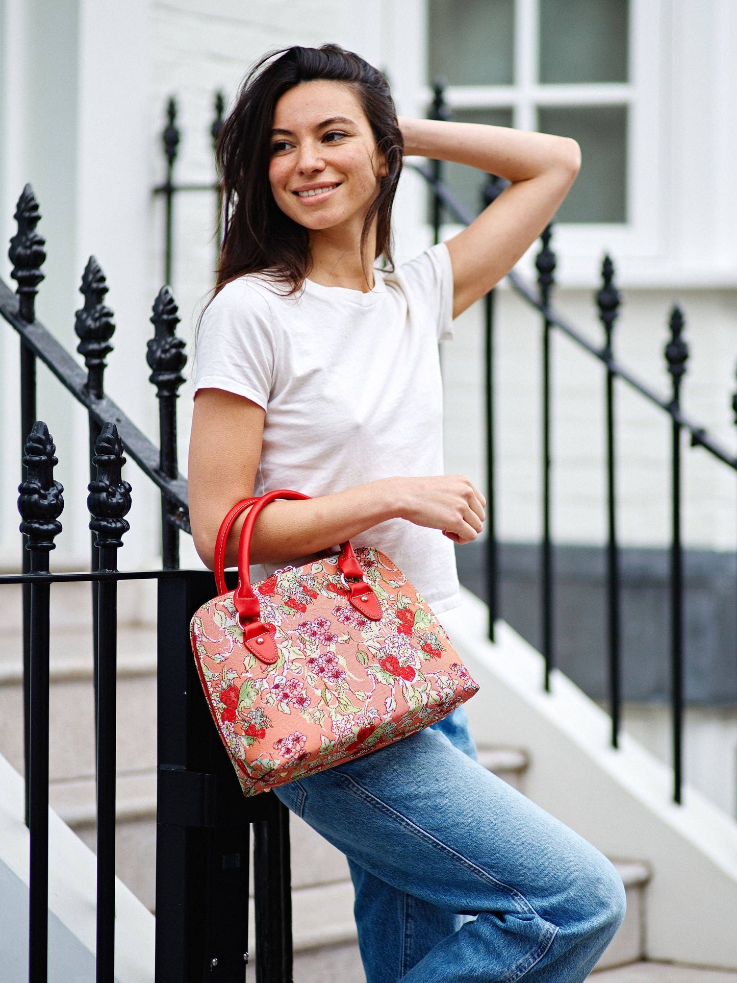 WILD & SWEET| Wild Strawberry Convertible Top Handle Purse Handbag