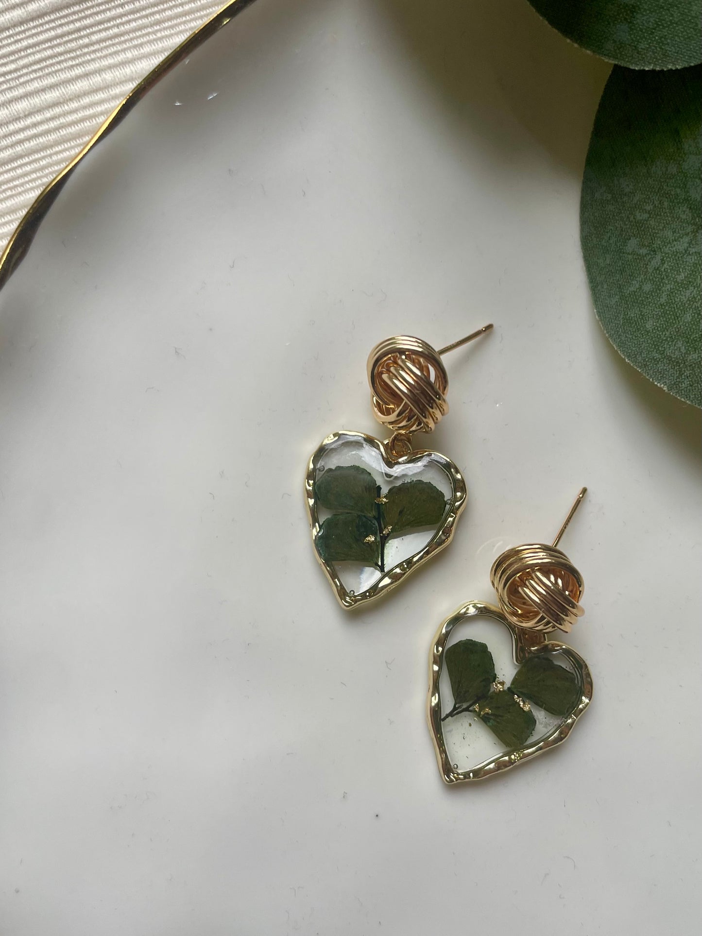 Real Fern Leaf Earring