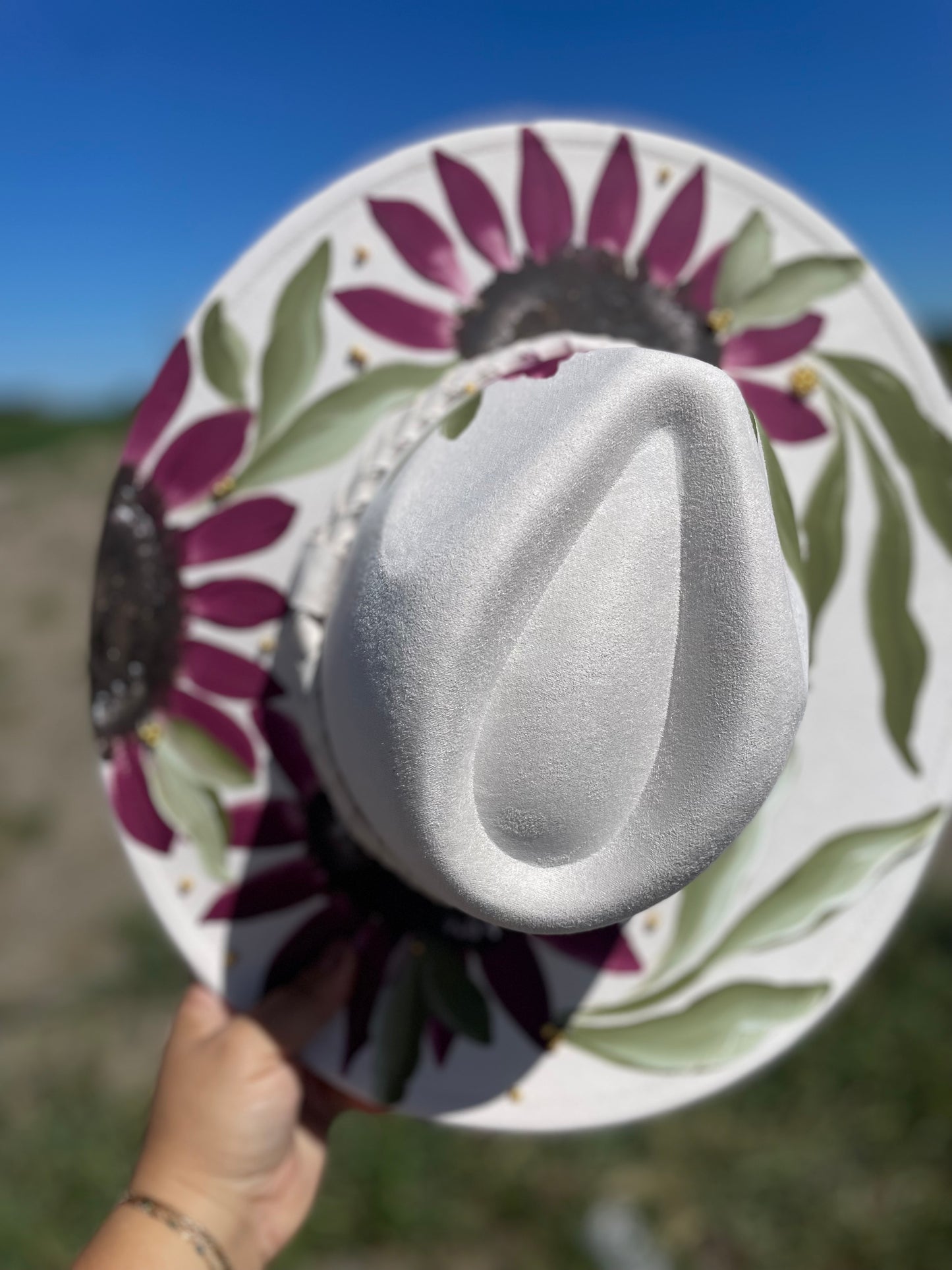 Plum Sunflower Fedora