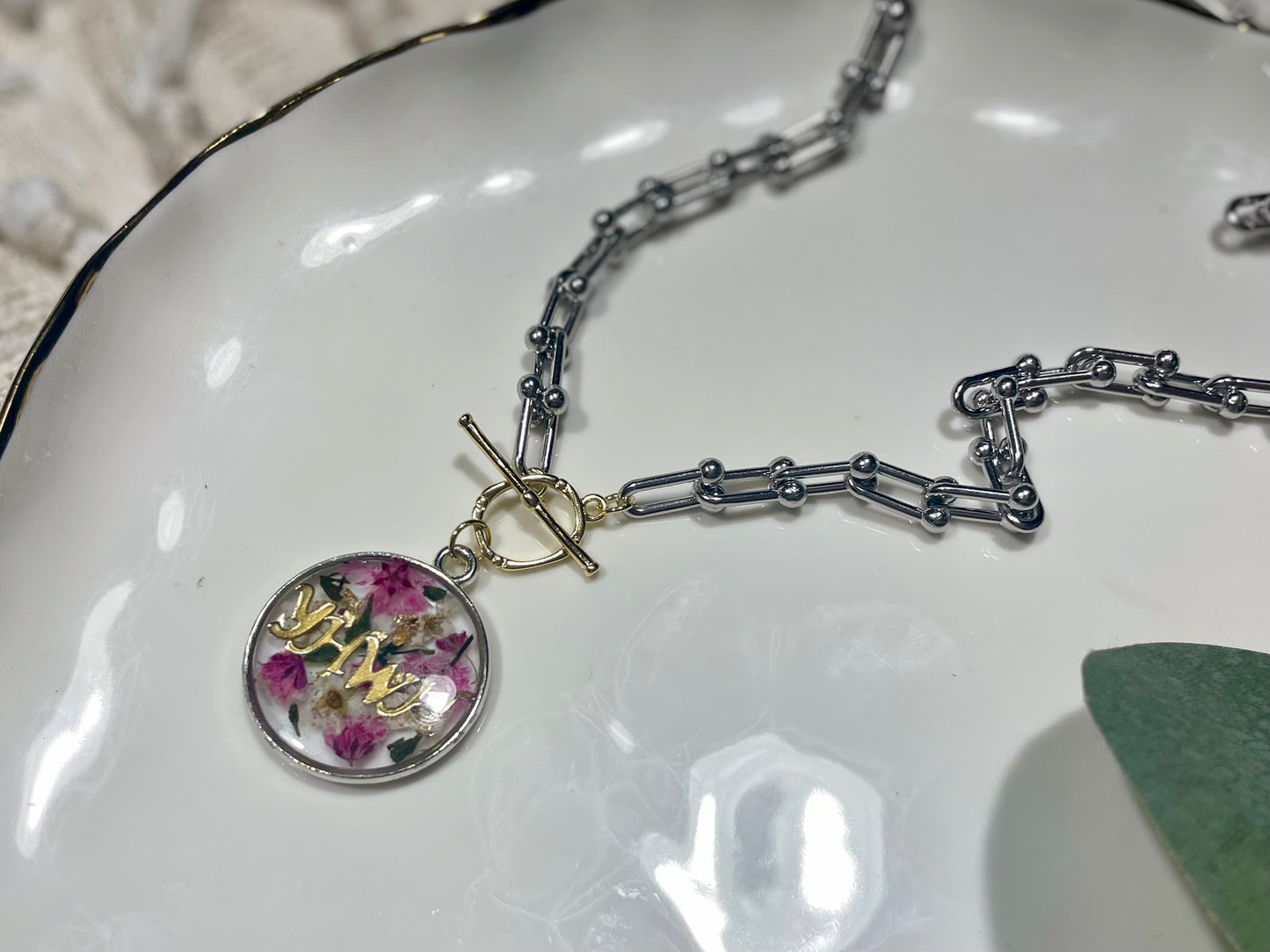 Mixed Metal YHWH Chunky Necklace