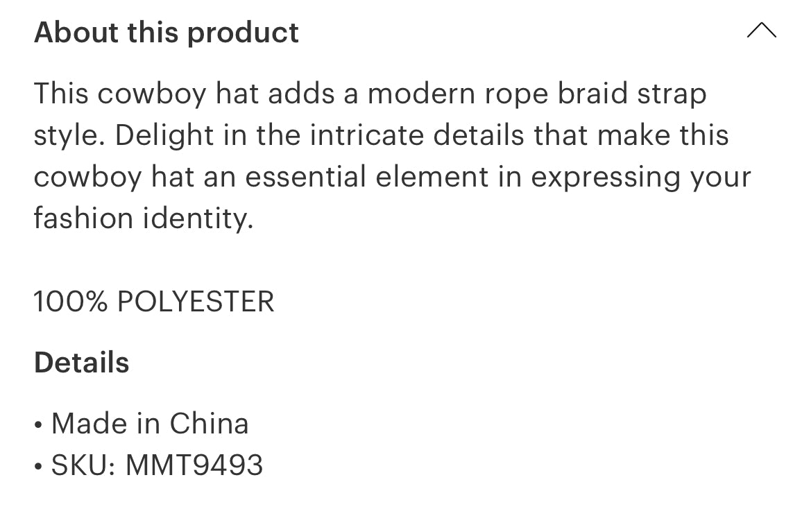 Lovely Ivory Cowboy Hat