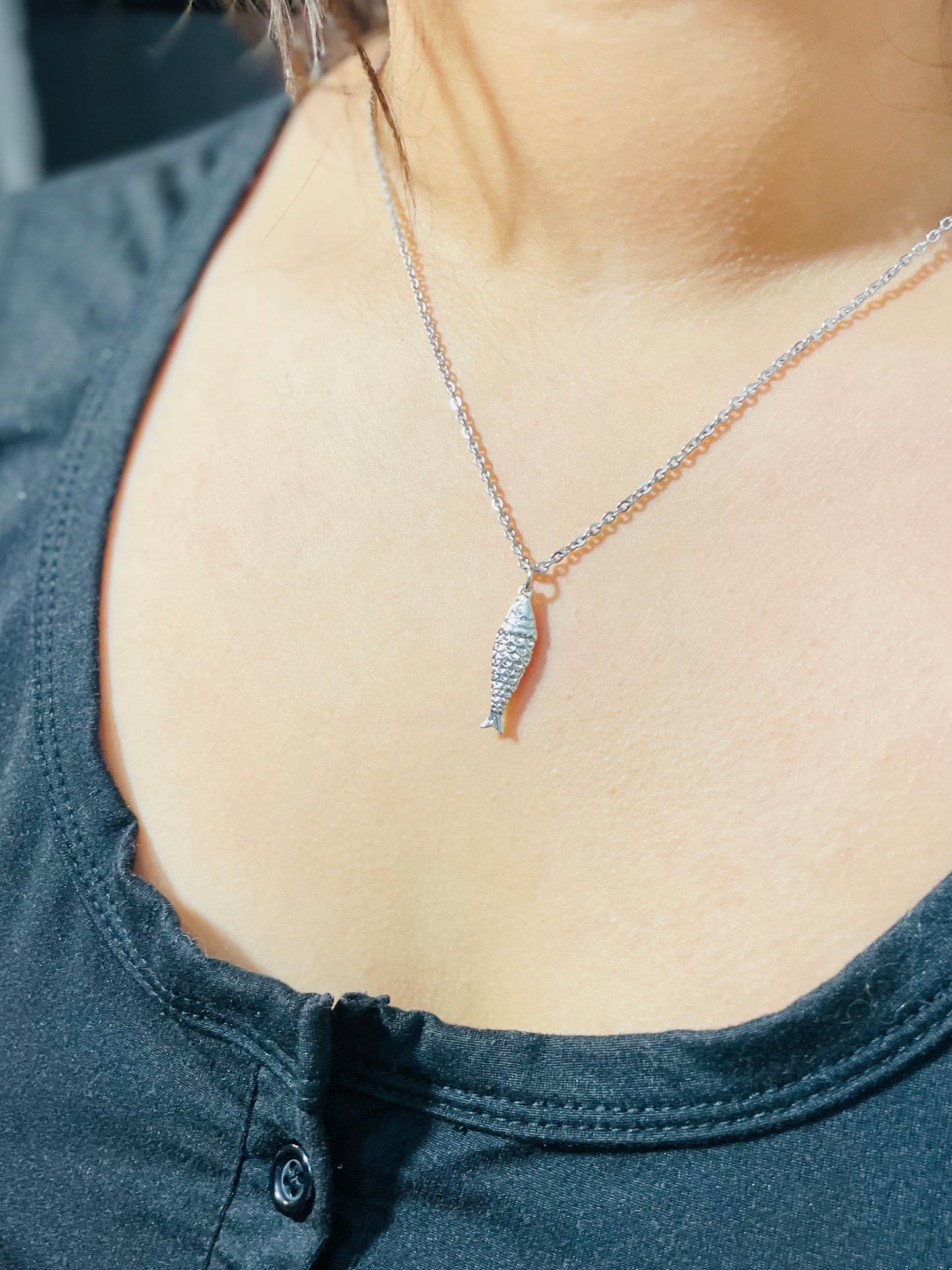 Silver Fish Necklace