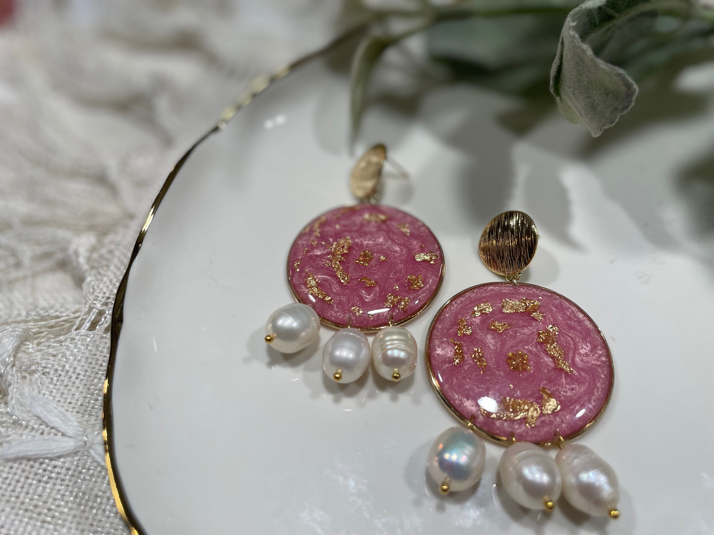 Pearl Pink Dangles