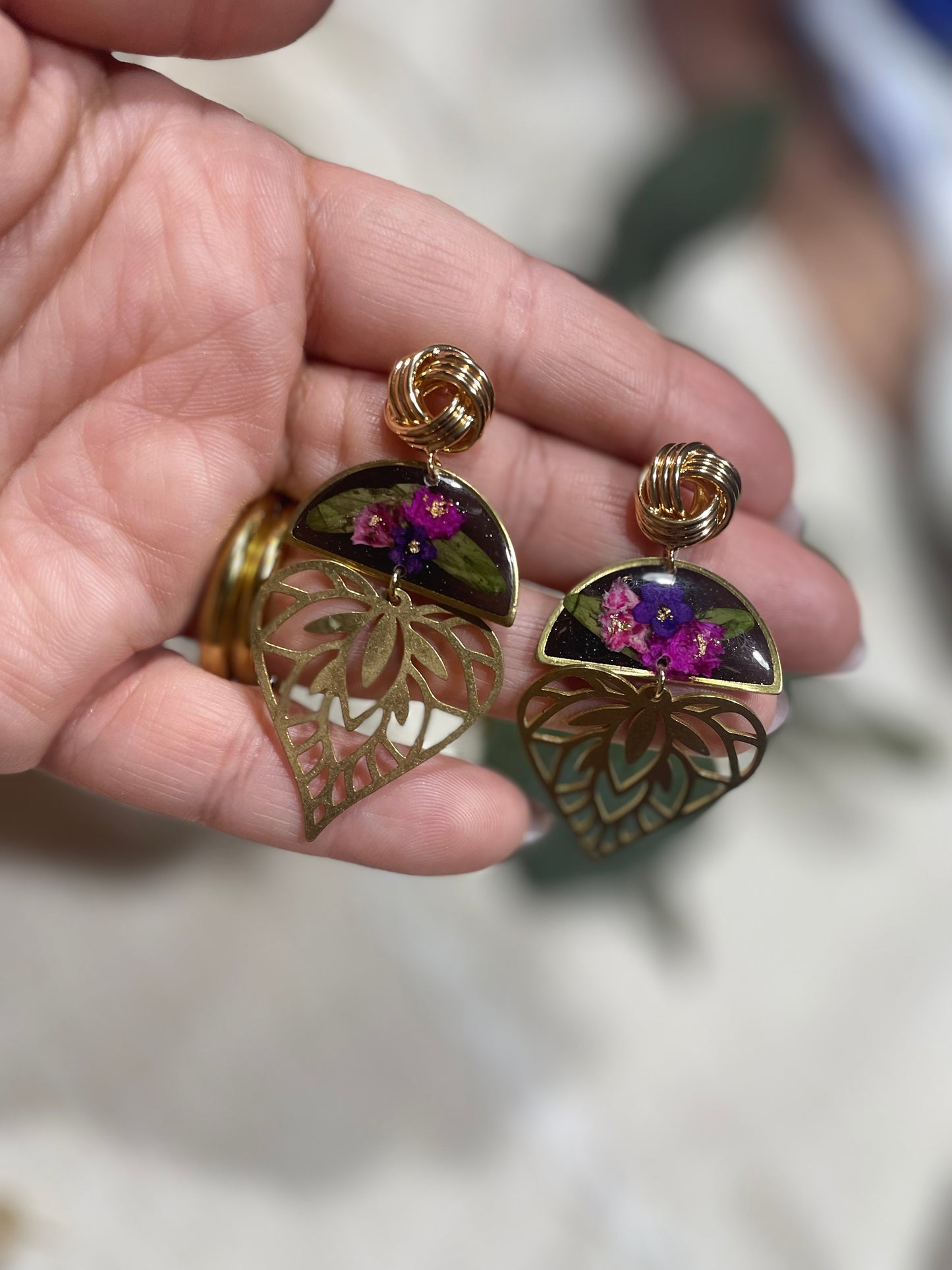 Midnight Bloom Dangle