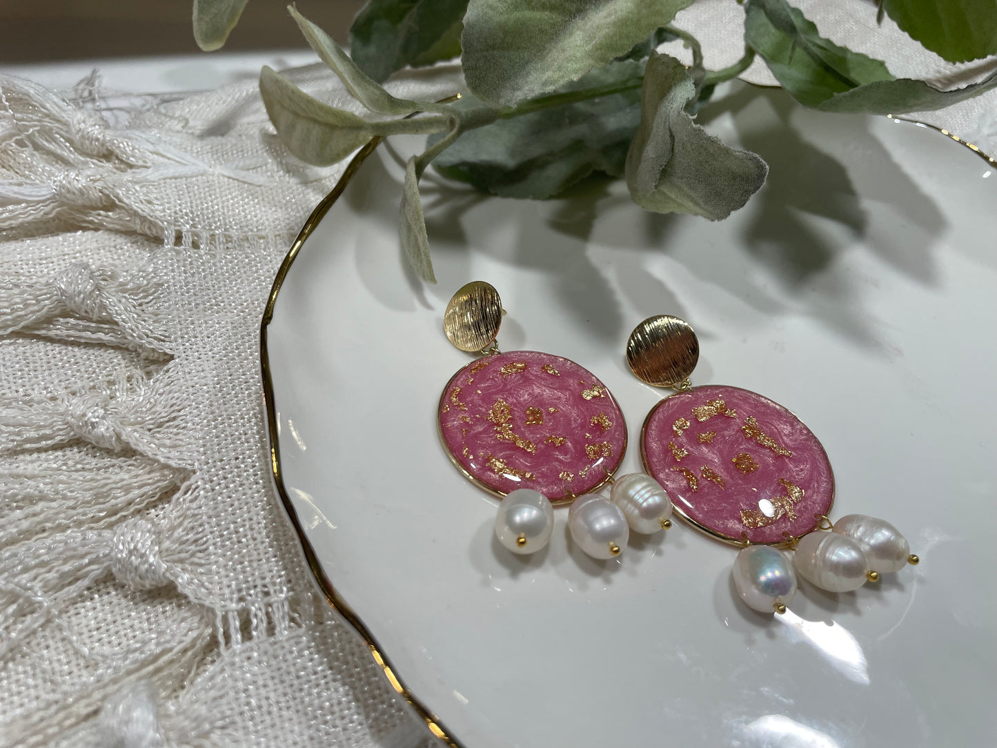 Pearl Pink Dangles