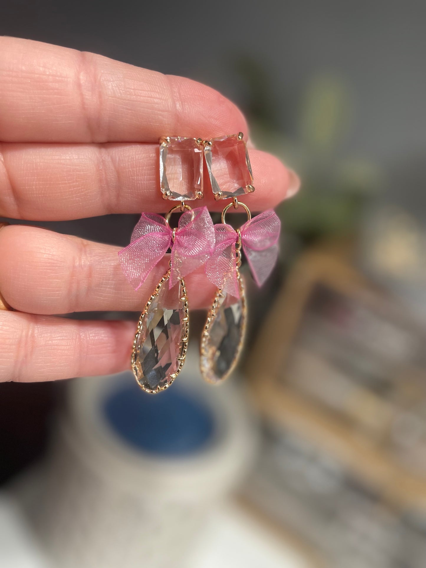 Pink Crystal Dangle