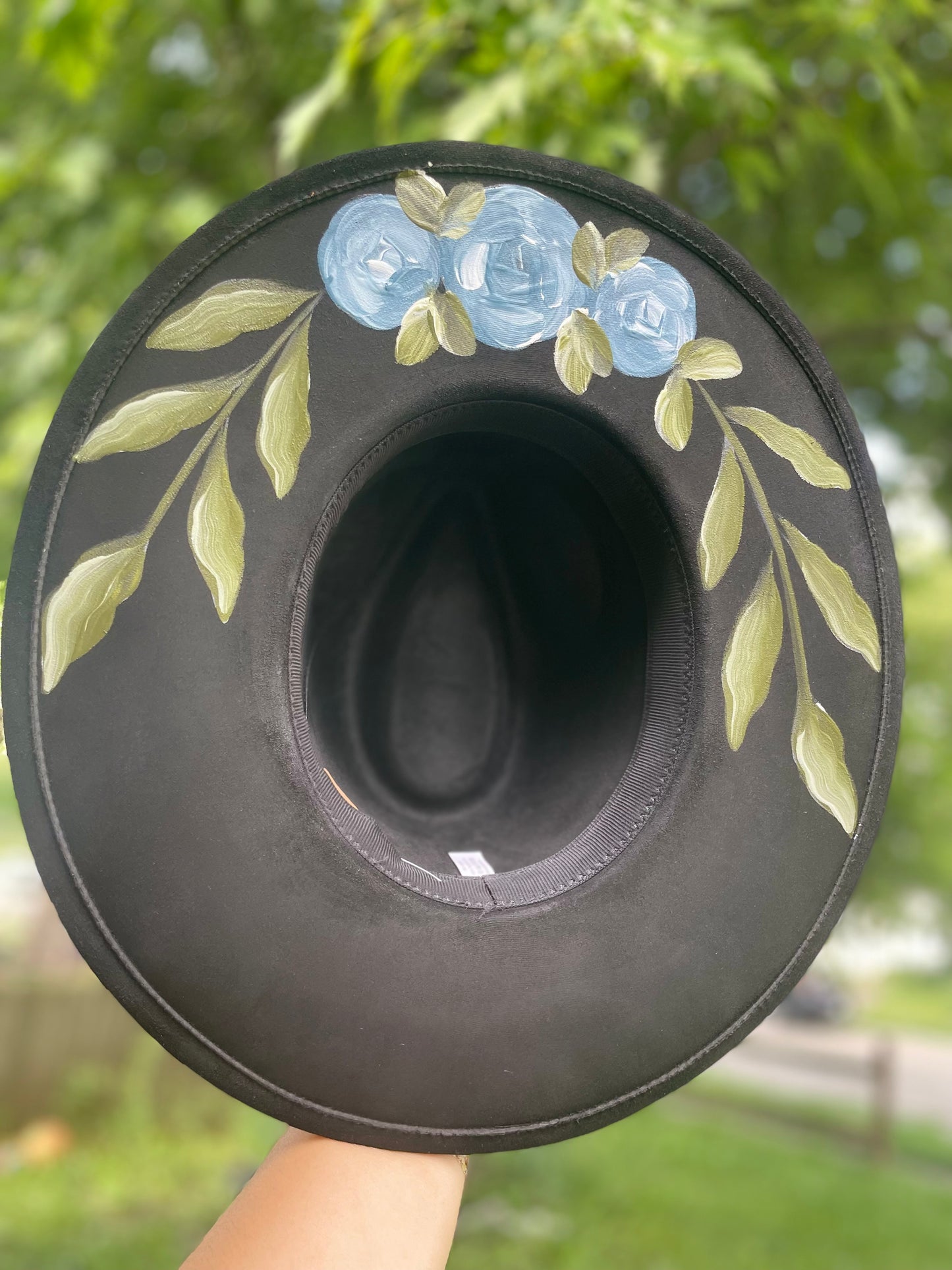Dusty Blue Rose Fedora