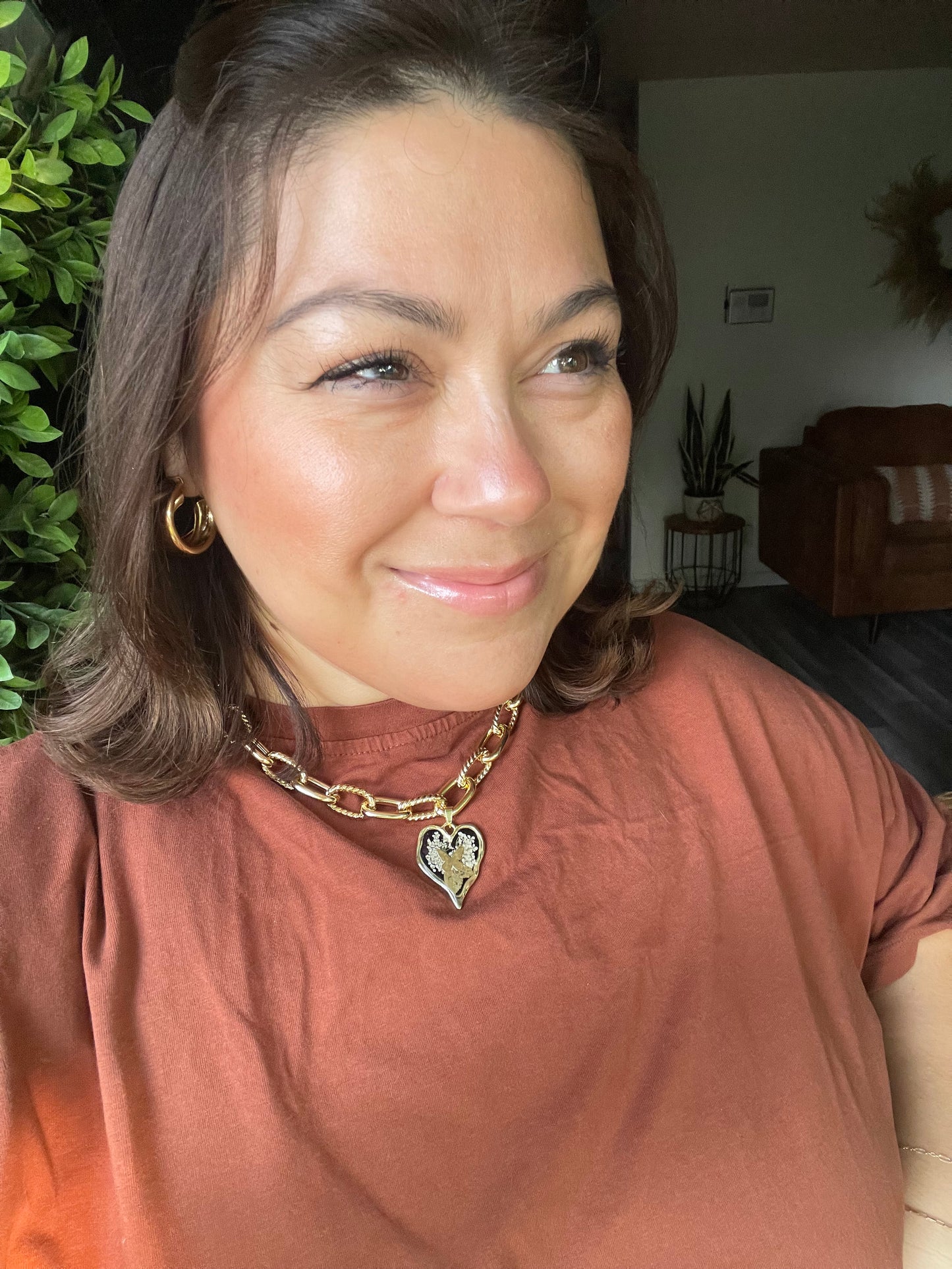 Chunky Real Flower Necklace