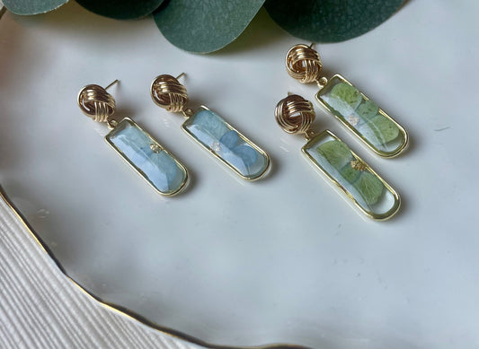 Knotty Hydrangea Earring Drop