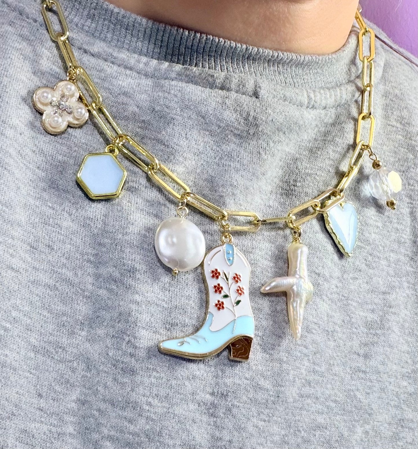 Coastal Cowgirl Charm Necklace