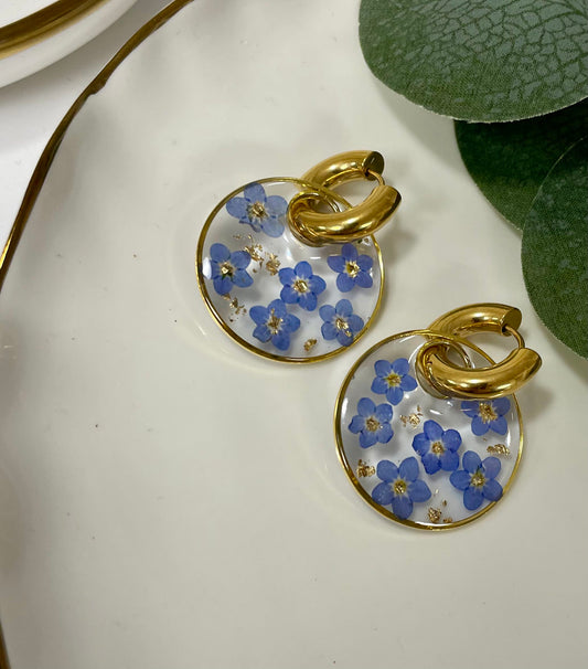 Bleu Fleurette Huggie