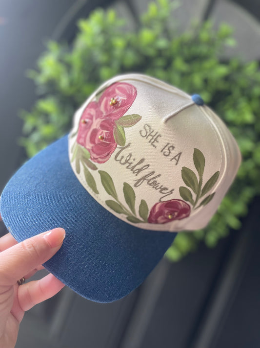 She is a Wildflower- 2 Tone Jean Cap