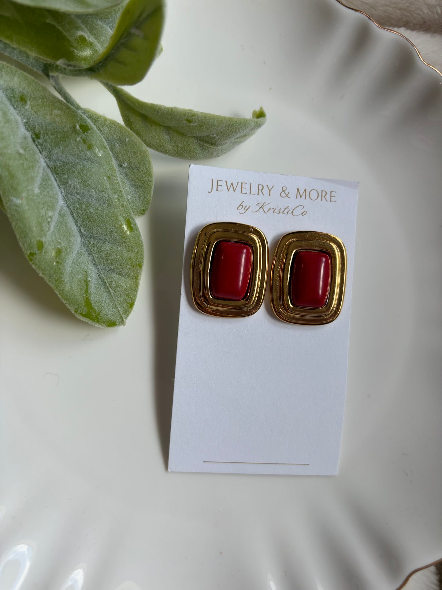 Bombshell- Ruby Studs
