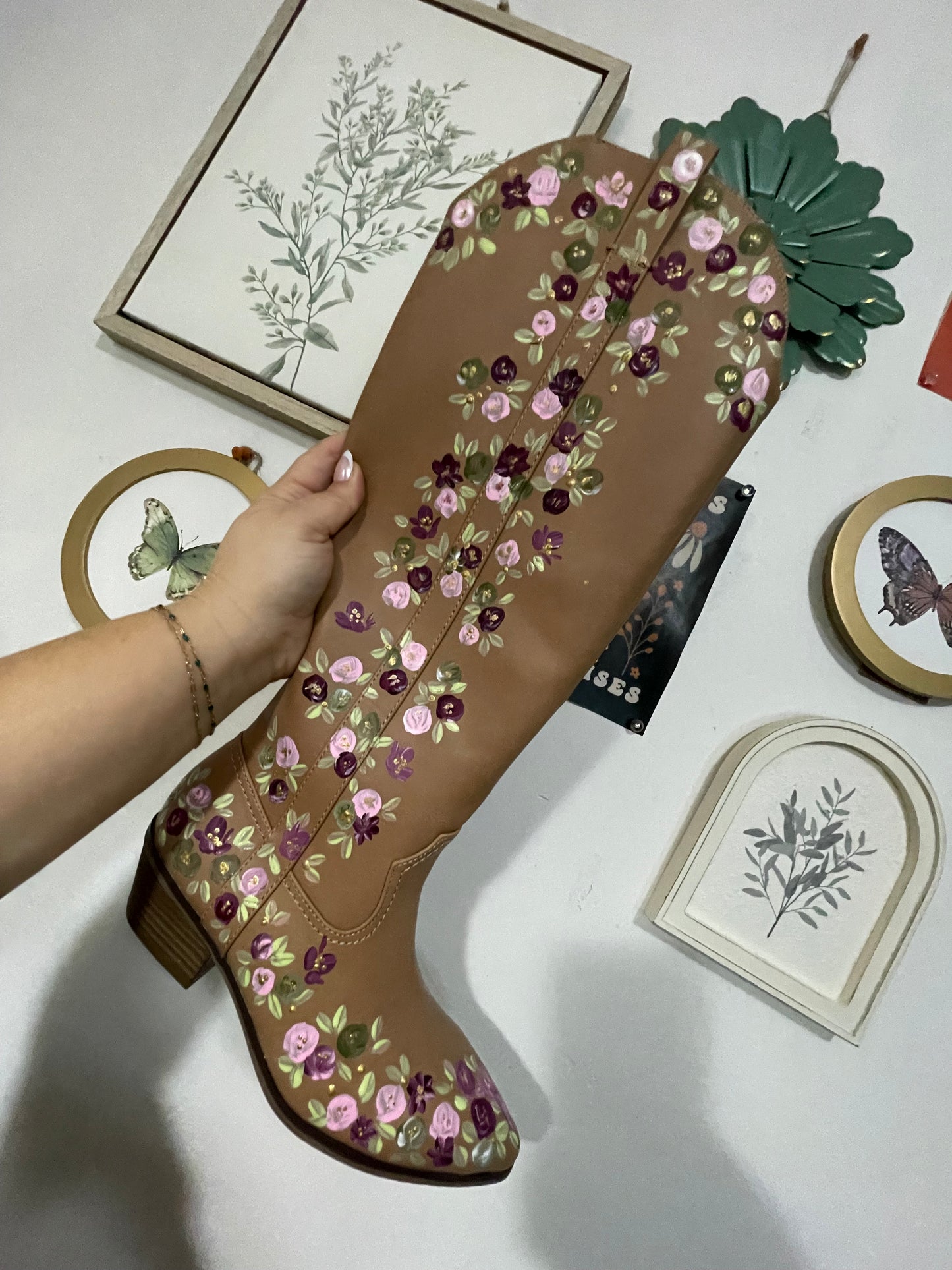 Wynona Hand Painted Western Boots