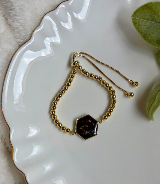 Golden Peony Piece Bracelet
