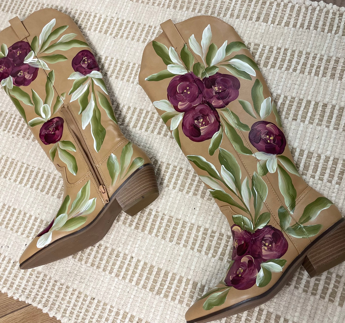 De La Rosa Hand Painted Western Boot