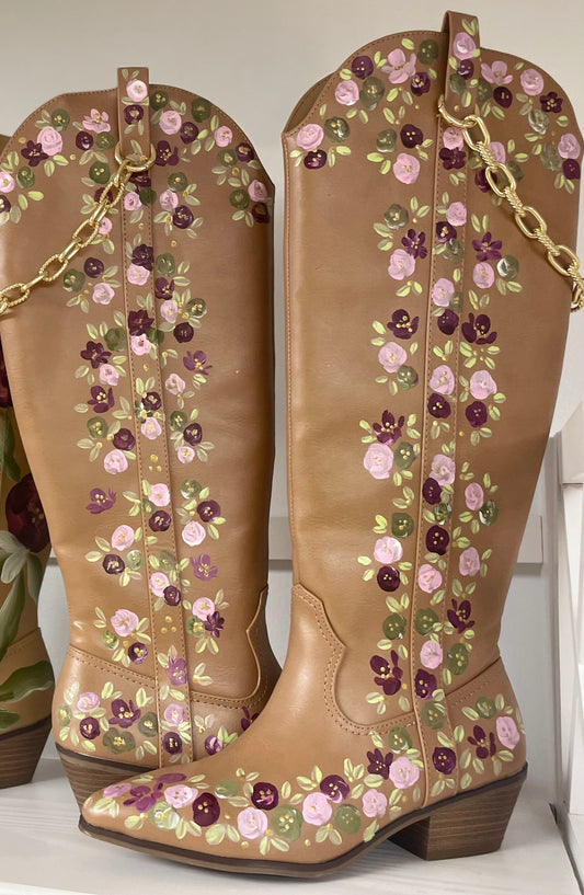 Wynona Hand Painted Western Boots