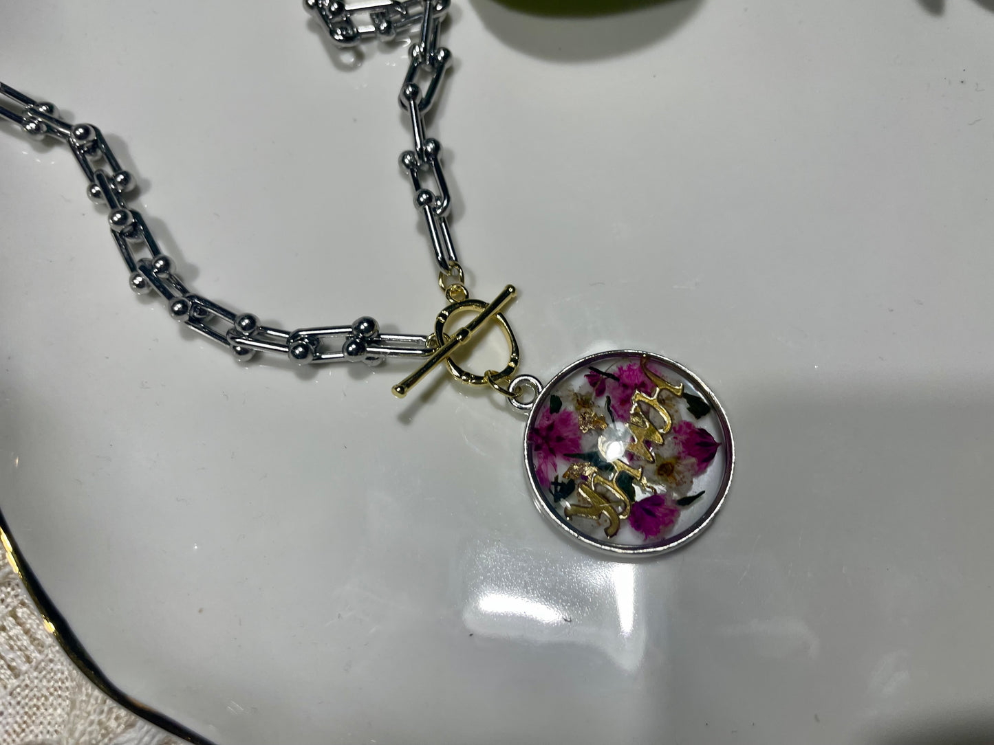 Mixed Metal YHWH Chunky Necklace