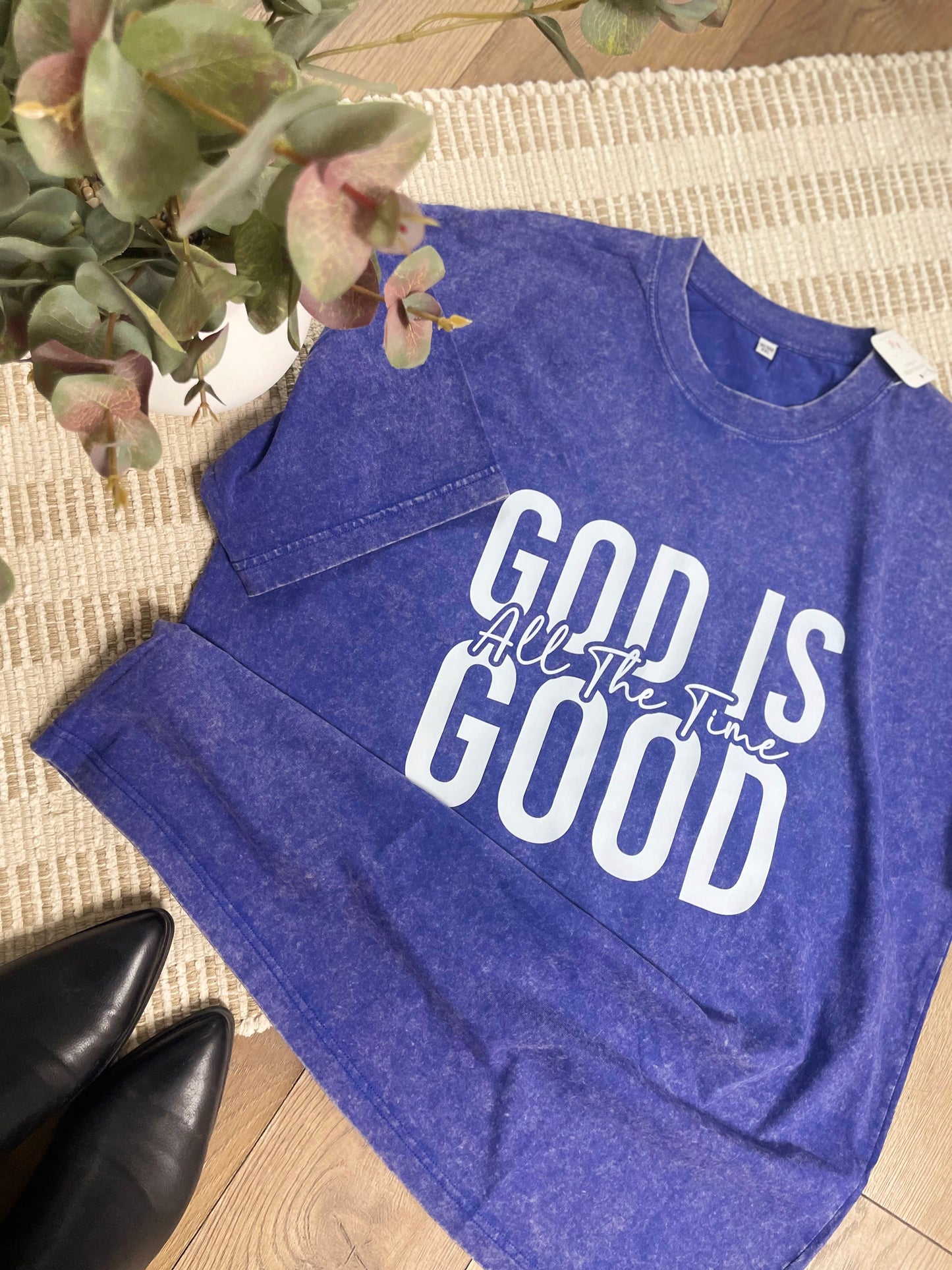 Vintage Blue-God is Good Tee