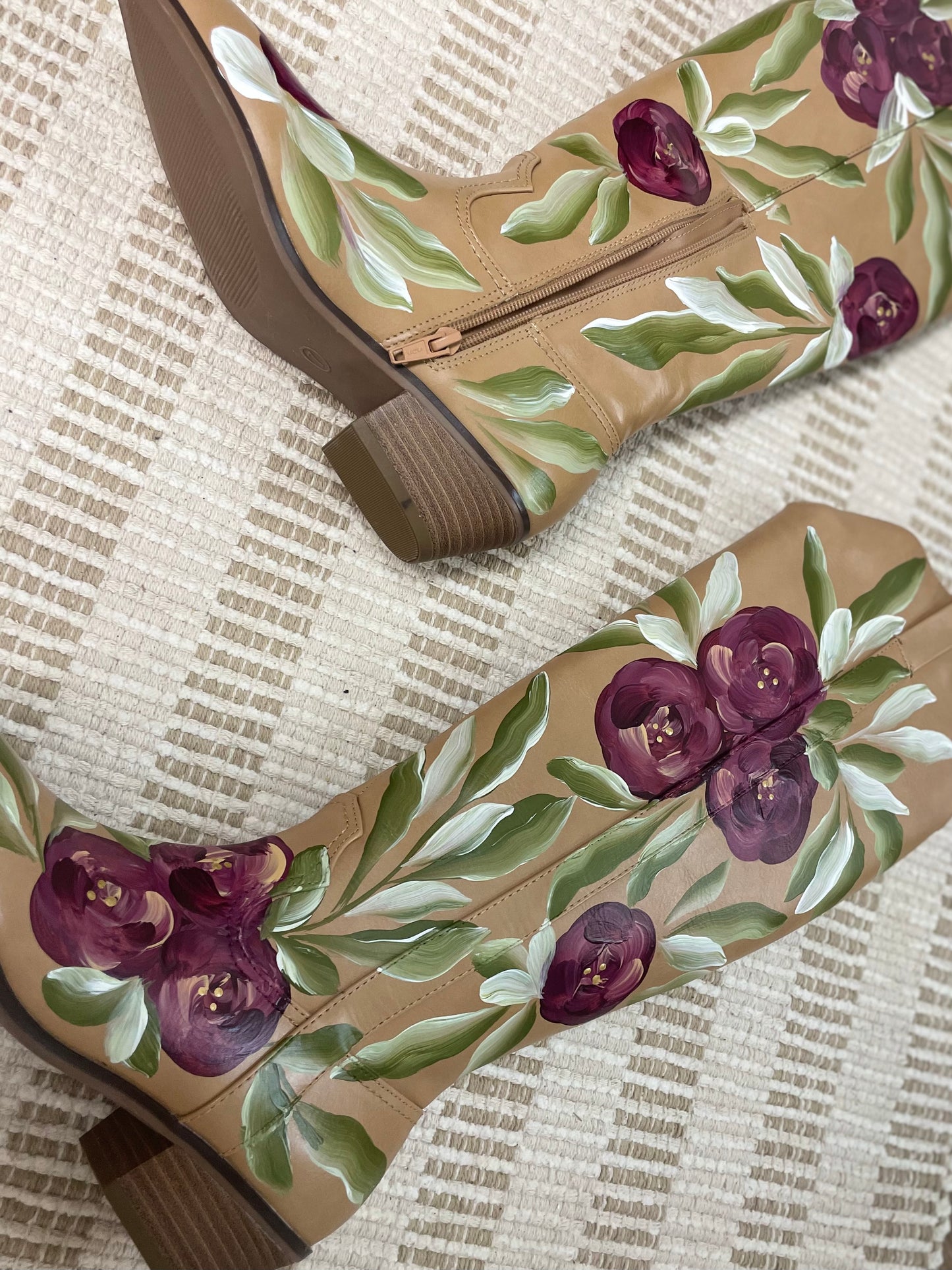 De La Rosa Hand Painted Western Boot