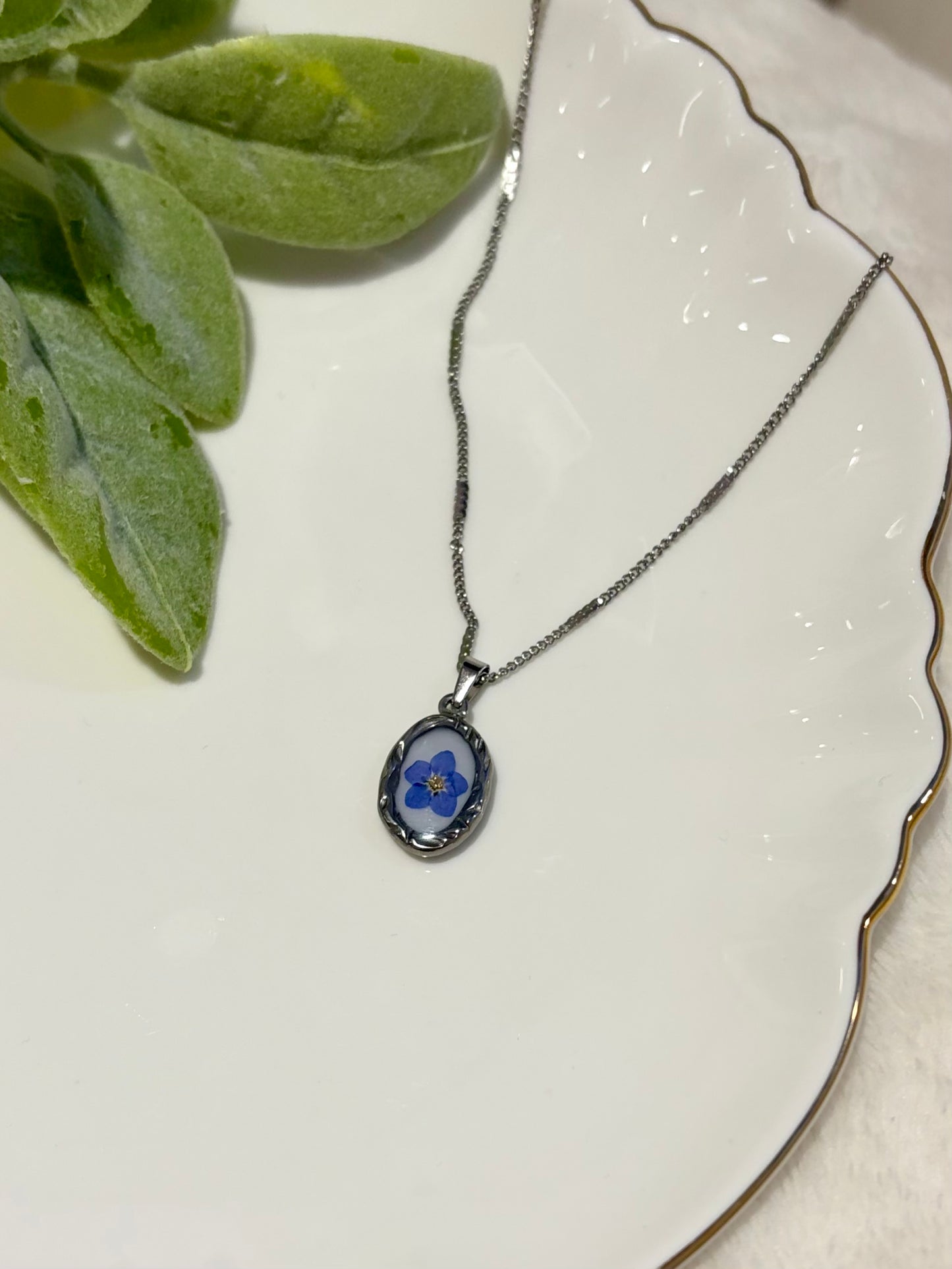 Forget Me Not Pendant Necklace