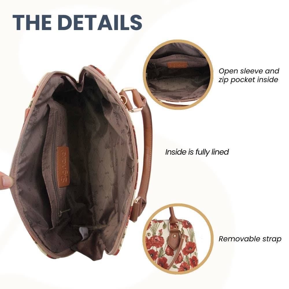 THE POPPY| Poppy Convertible Top Handle Purse Handbag