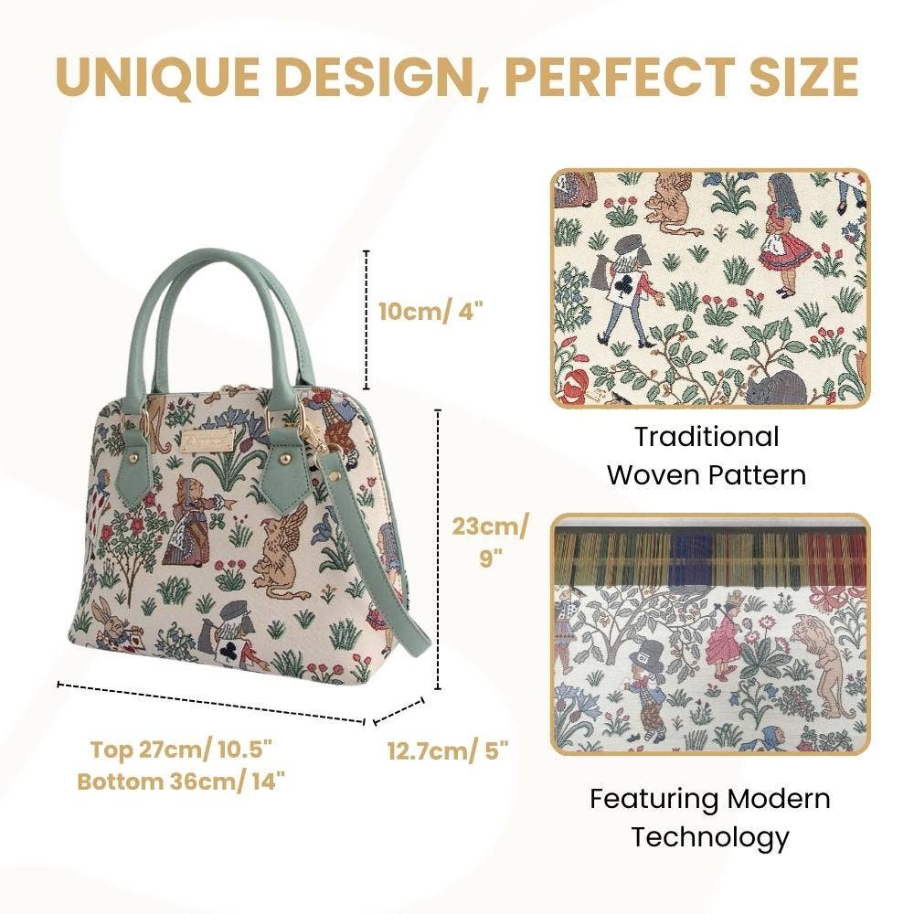 ALICE | Charles Voysey Alice in Wonderland Convertible Top Handle Purse Handbag
