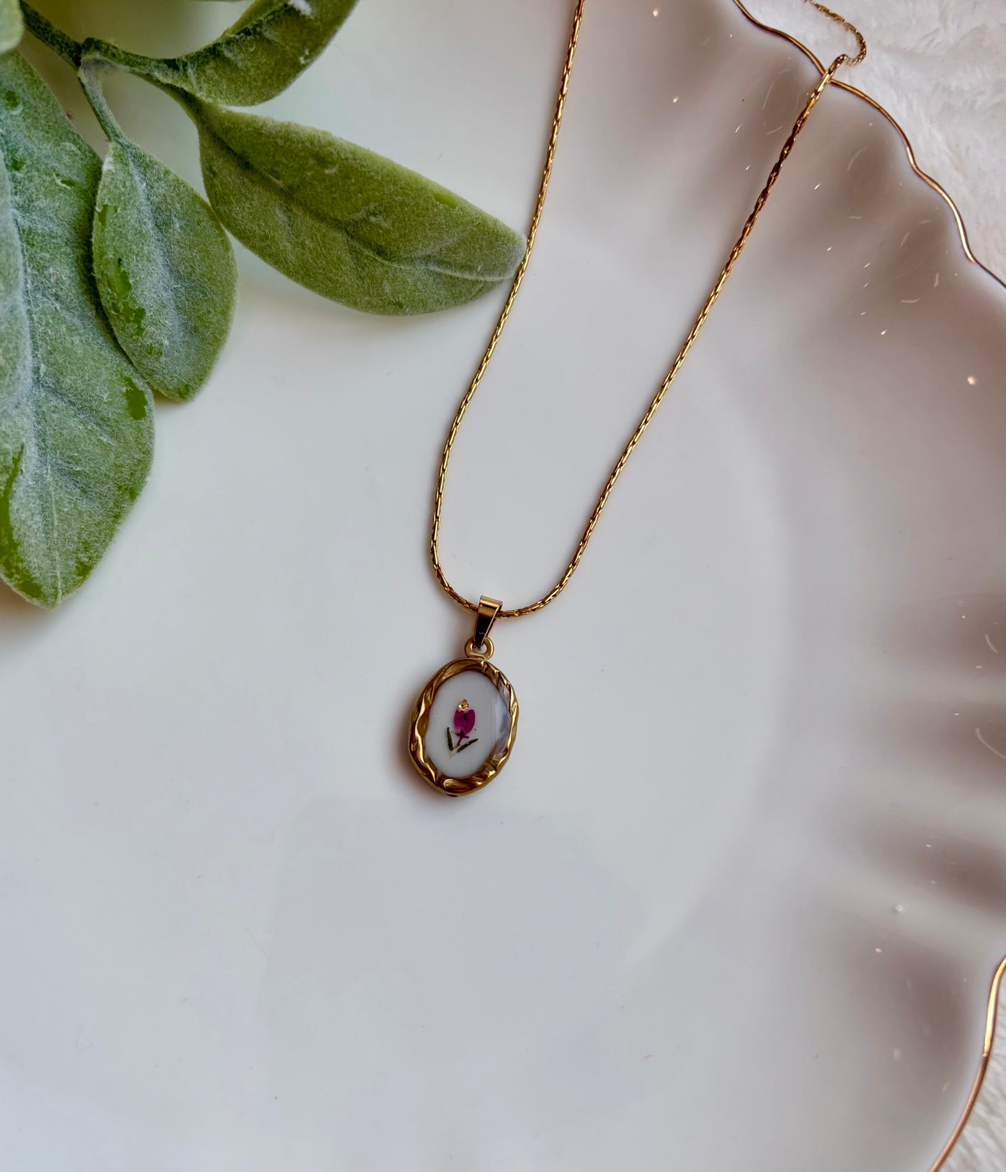 Heather Bloom Pendant Necklace