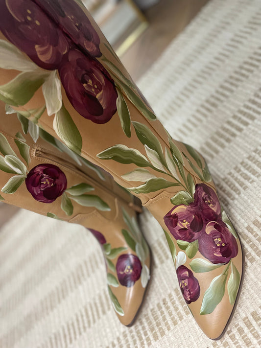 De La Rosa Hand Painted Western Boot