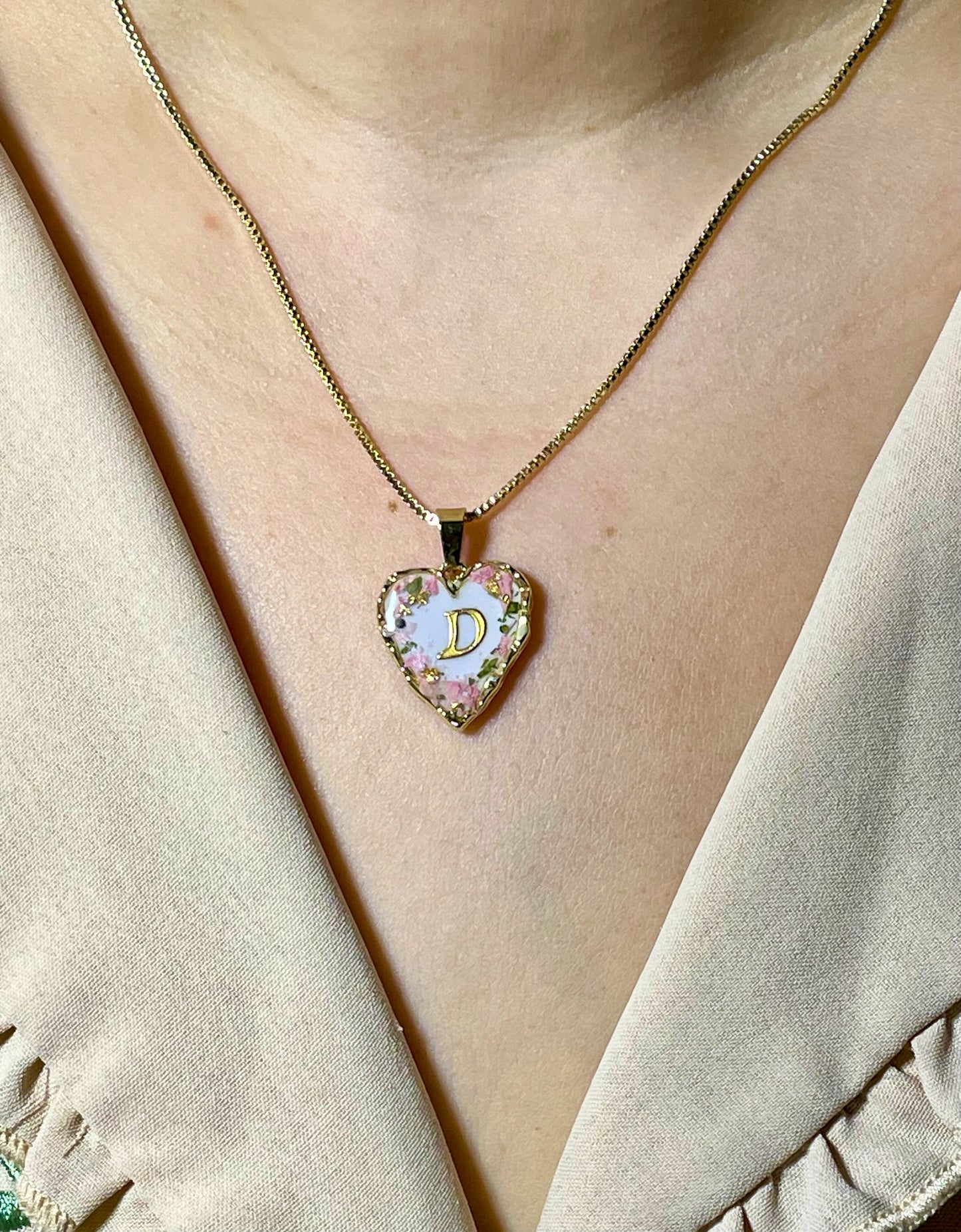 Spring Floral Heart Necklace