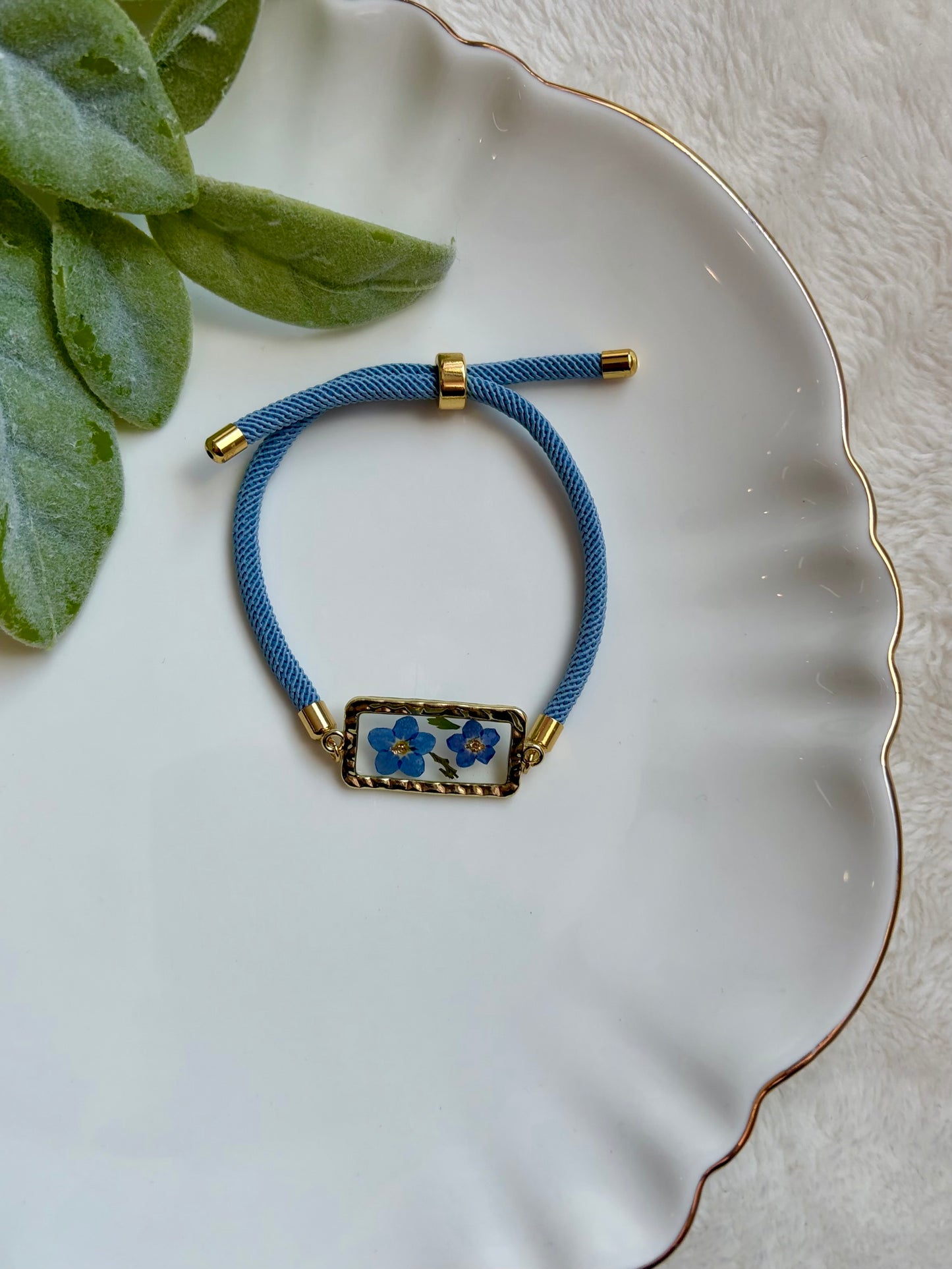 Forget Me Not Cord Bracelet