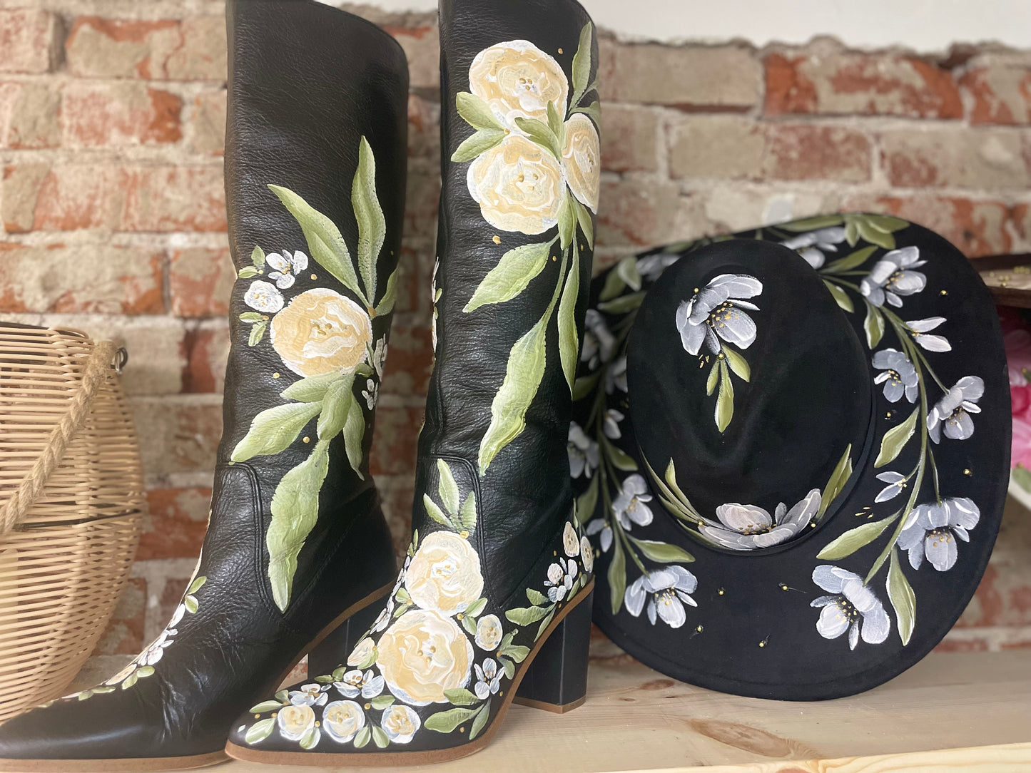 Dahlia Hand Painted Western Boot