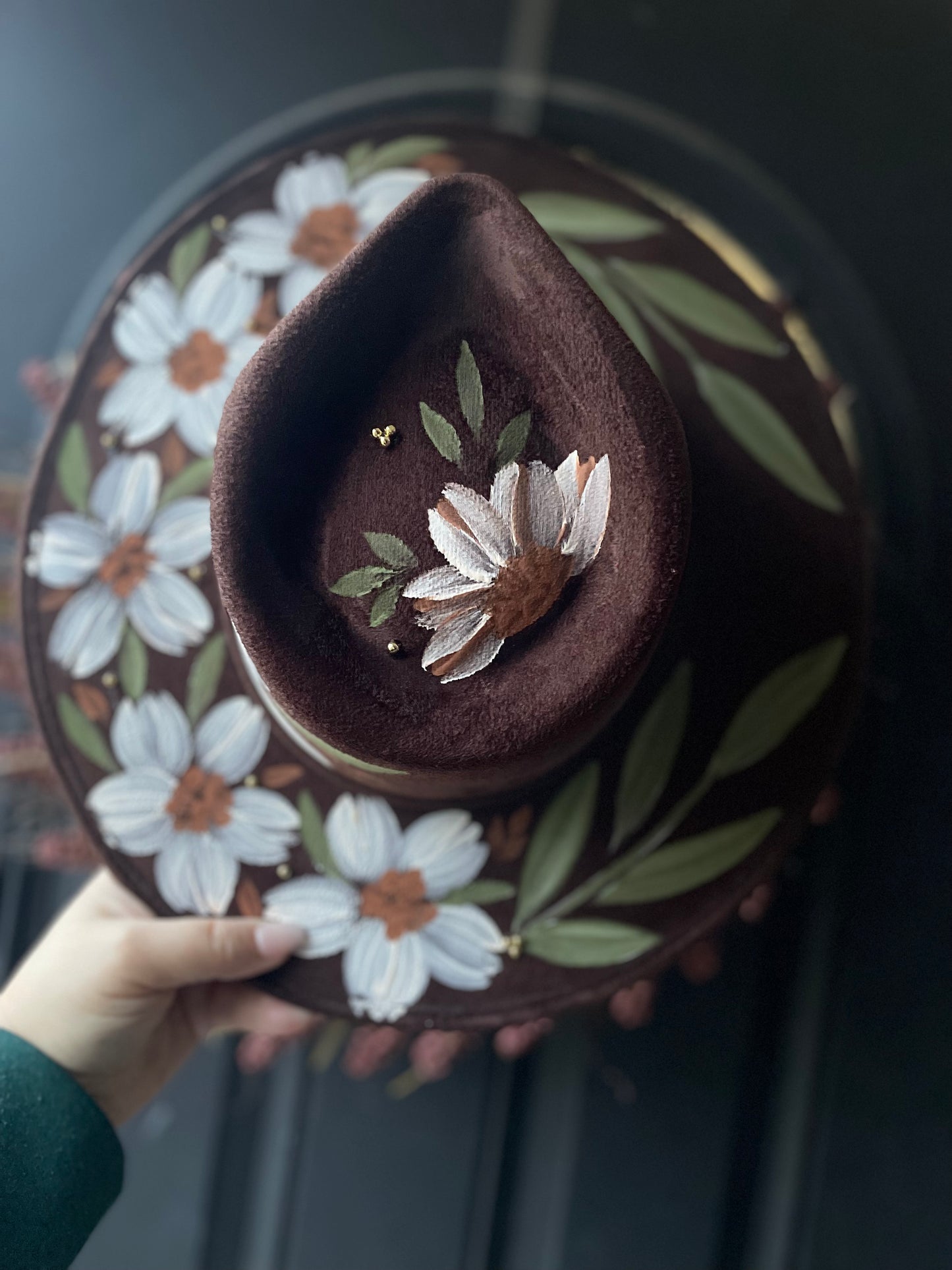 Brown & White Fedora