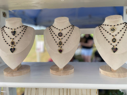 Dark Harvest Beaded Choker Necklace Collection