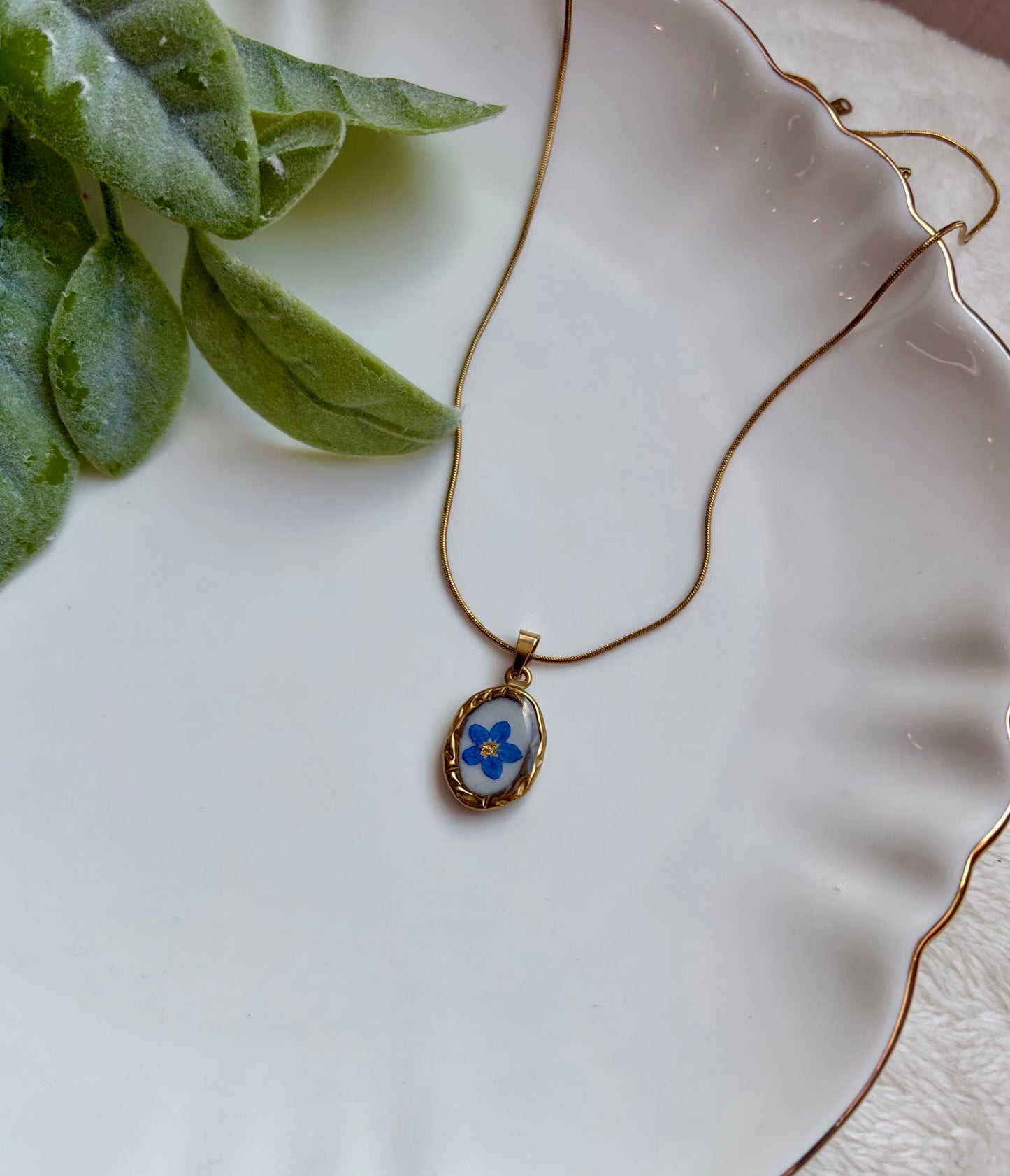 Forget Me Not Pendant Necklace
