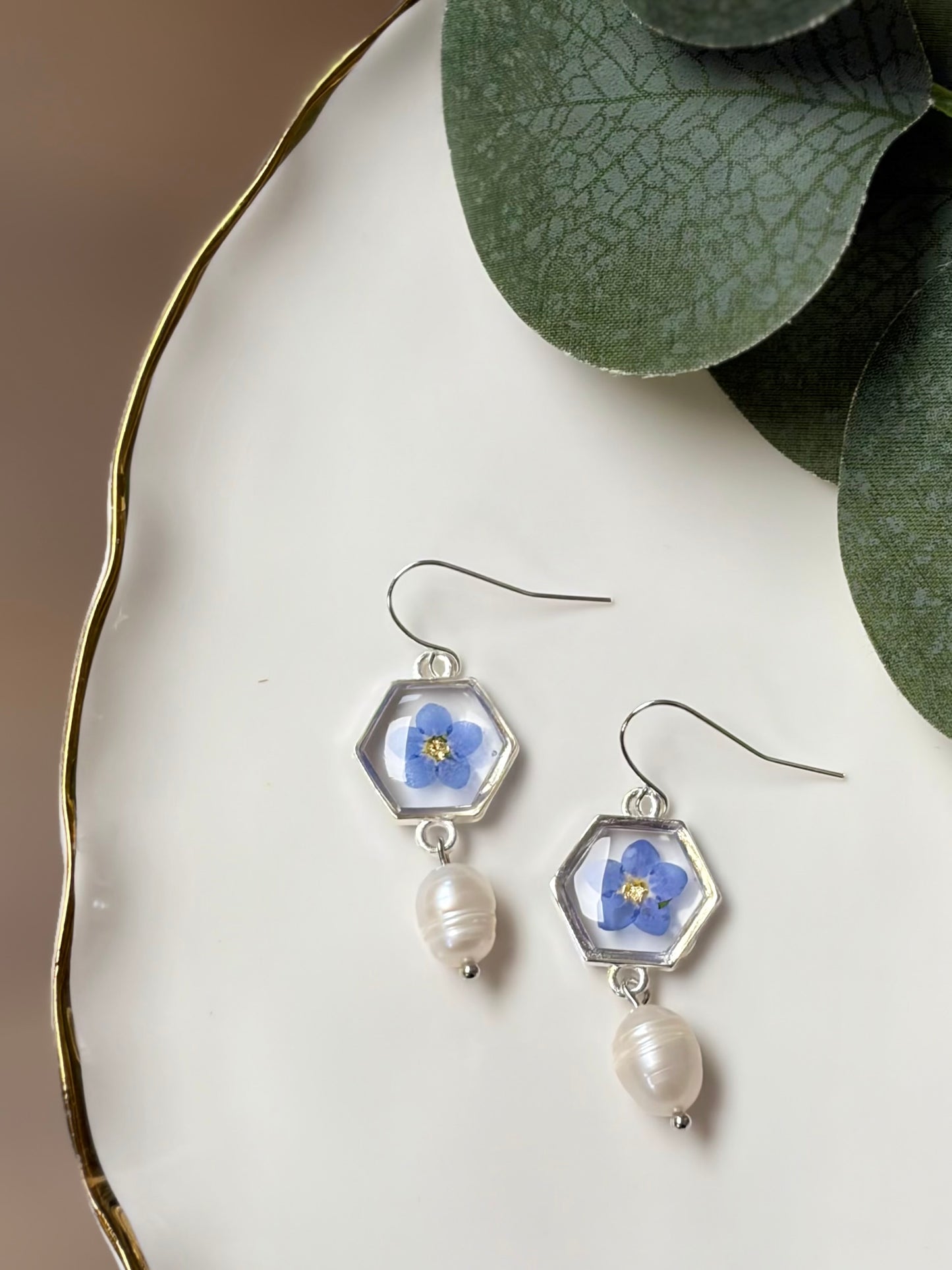 Tiny Bloom & Pearl Dangle