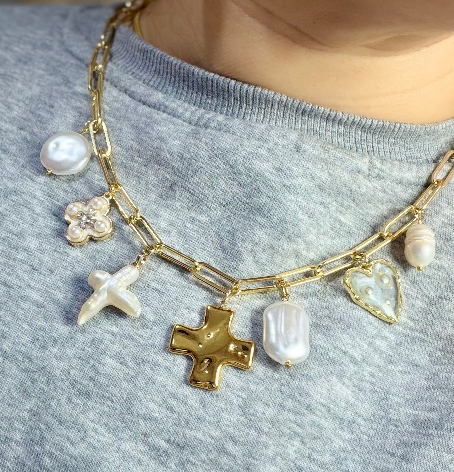 Grace & Gold Charm Necklace