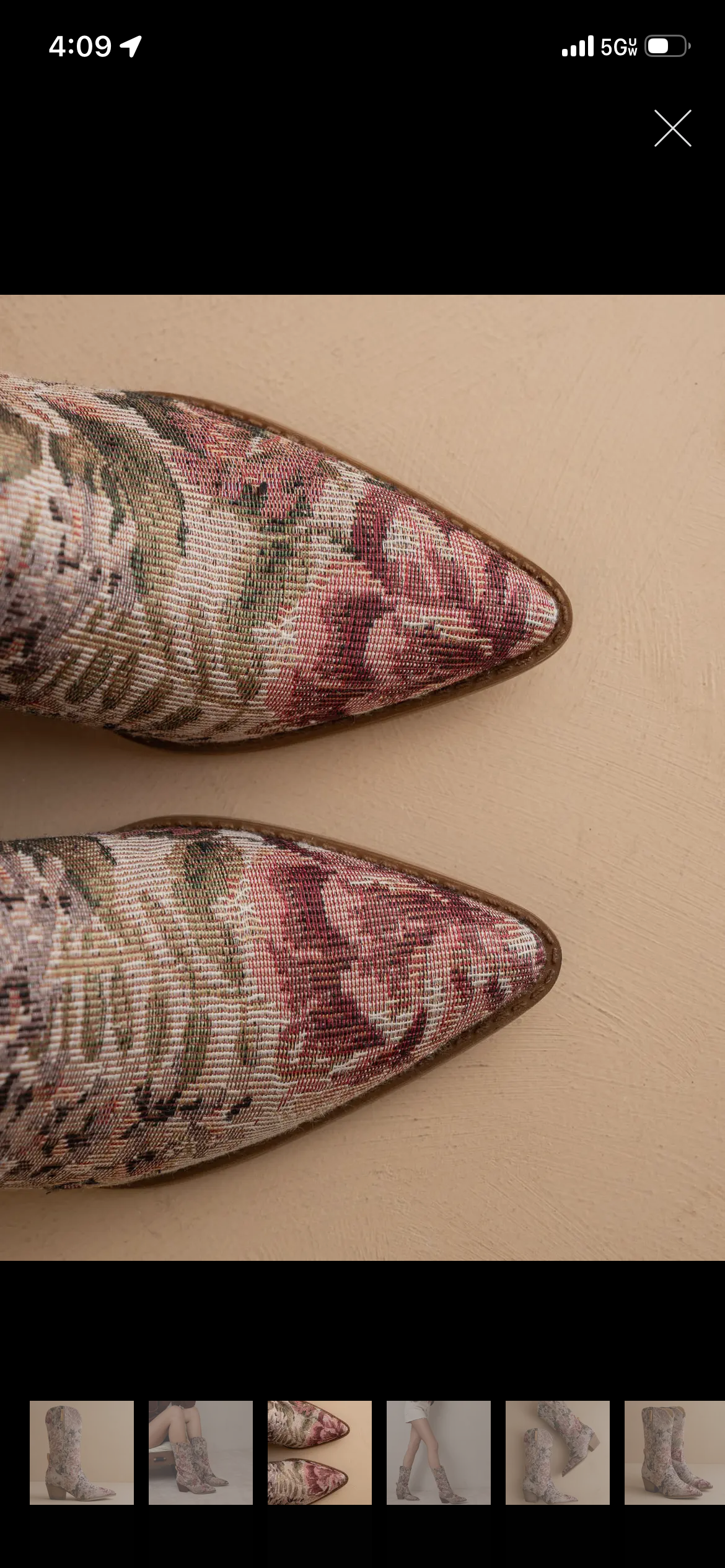 Brilee Mauve Western Tapestry Boot