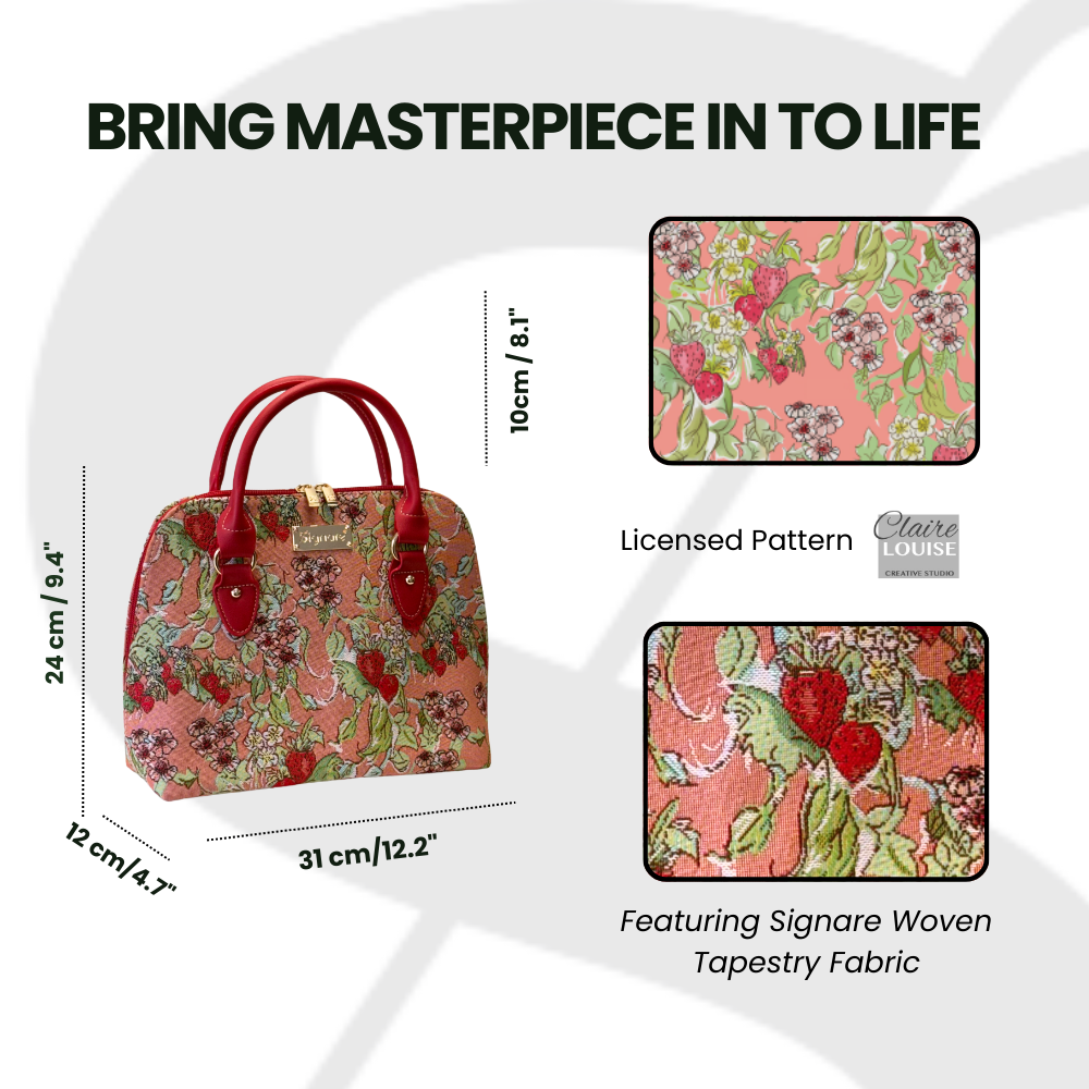 WILD & SWEET| Wild Strawberry Convertible Top Handle Purse Handbag