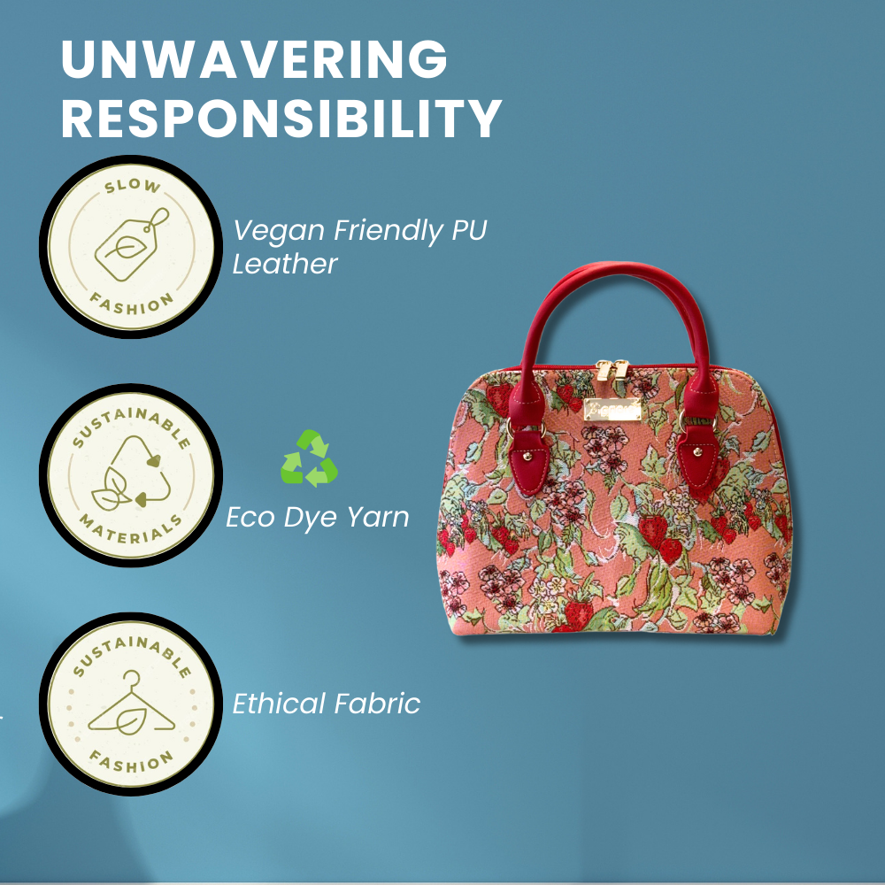 WILD & SWEET| Wild Strawberry Convertible Top Handle Purse Handbag