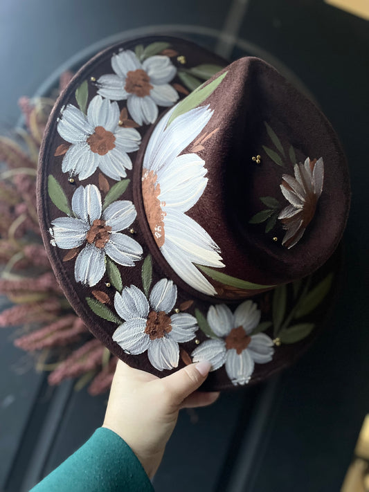 Brown & White Fedora