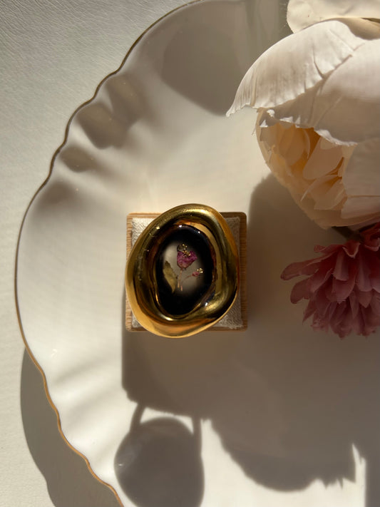 Midnight Harvest Bloom Ring