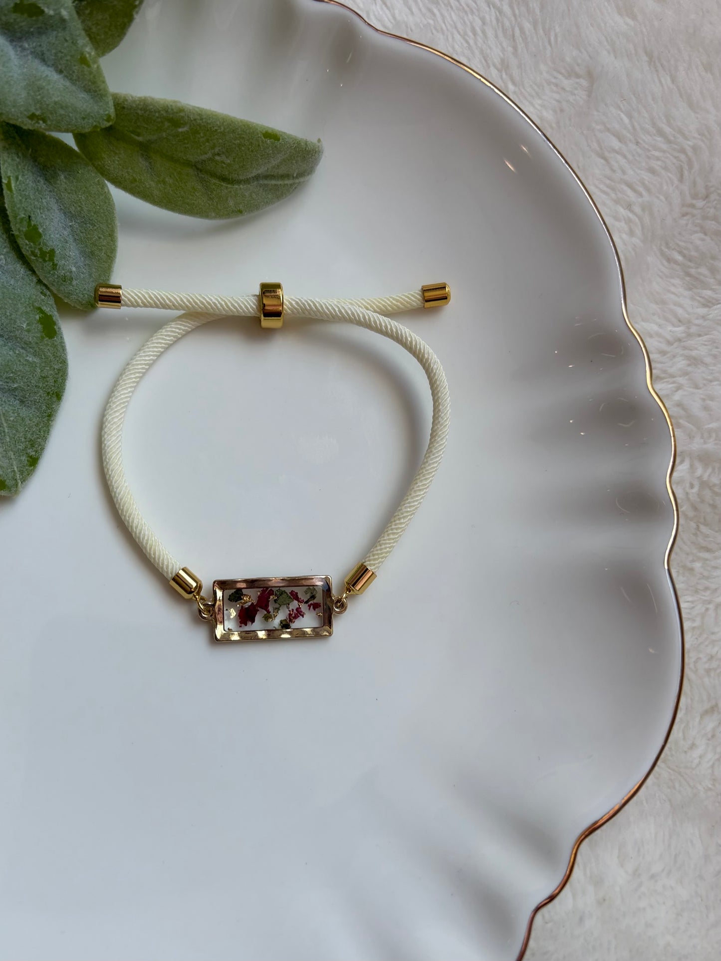 Peony Confetti Cord Bracelet