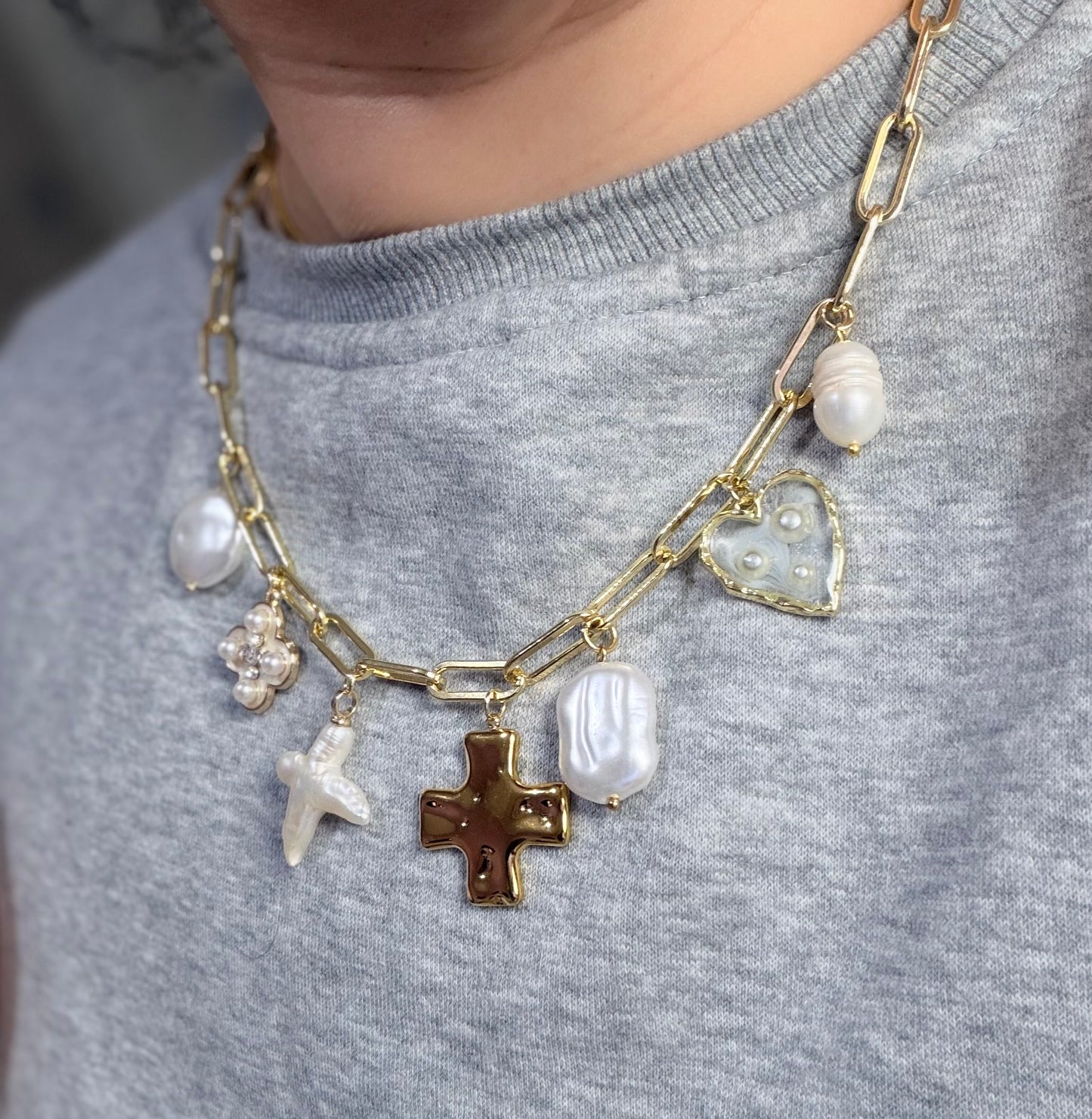 Grace & Gold Charm Necklace