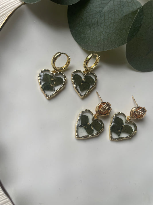 Real Fern Leaf Earring