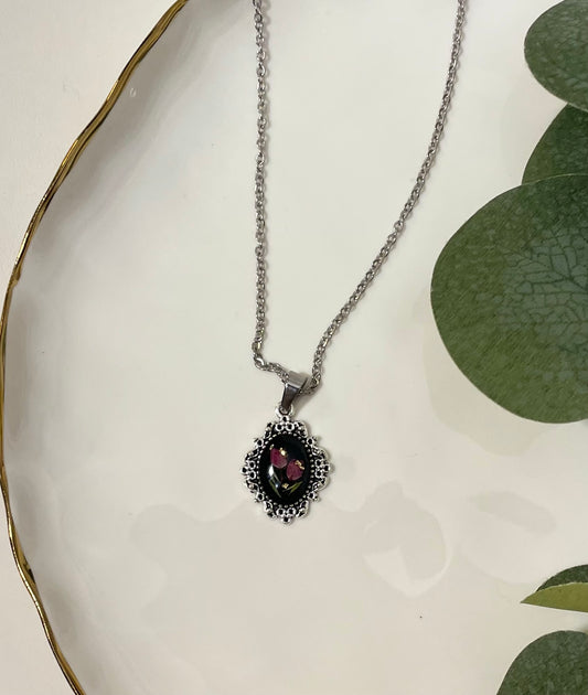 Victorian Rosie Necklace-Silver