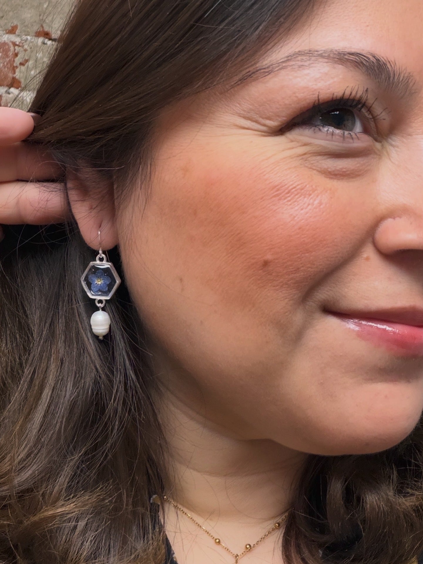 Tiny Bloom & Pearl Dangle