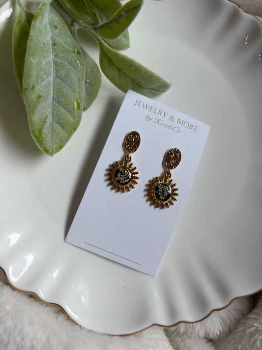 Golden SunBurst Stud Dangle