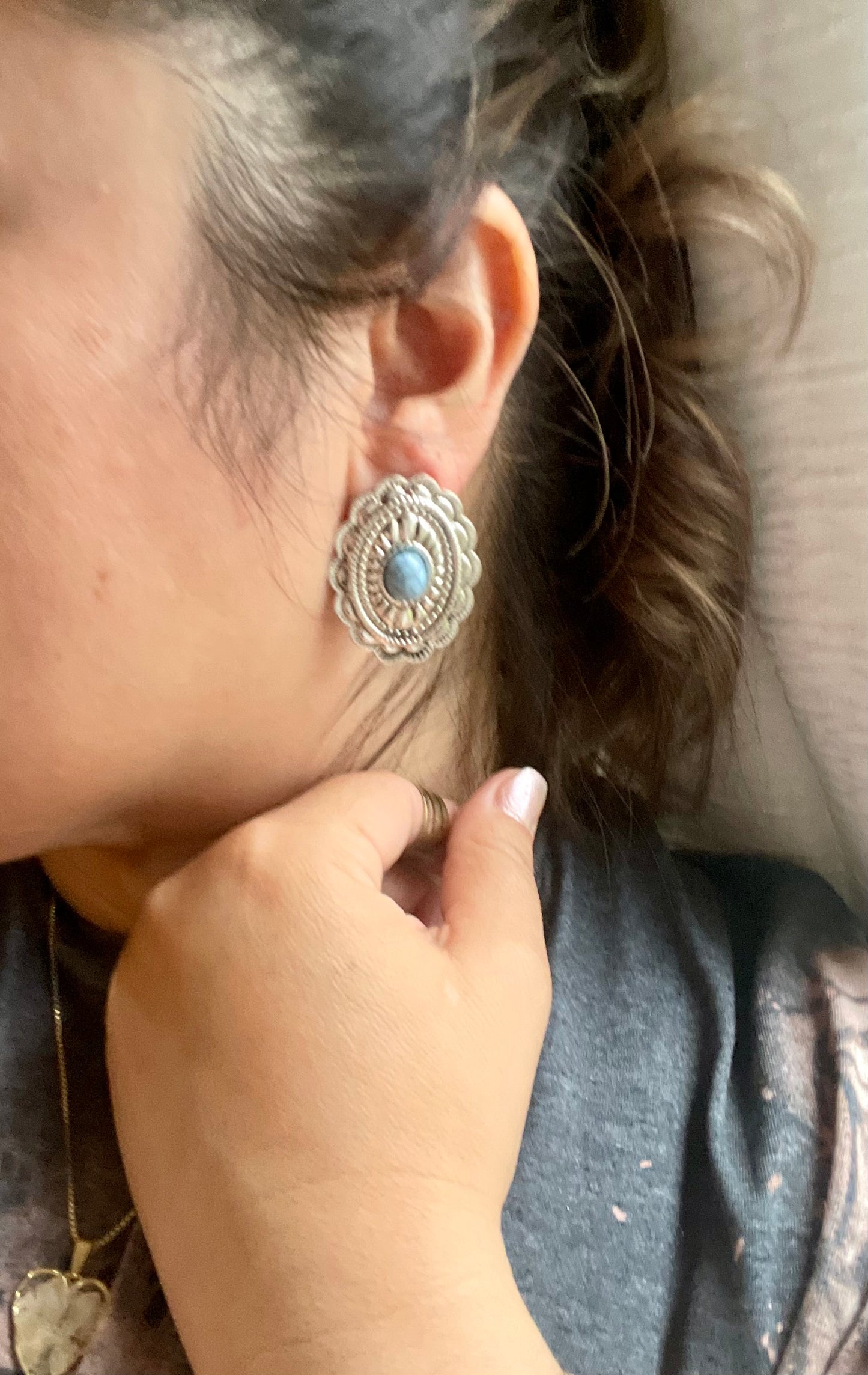 Silver & Turquoise Stud