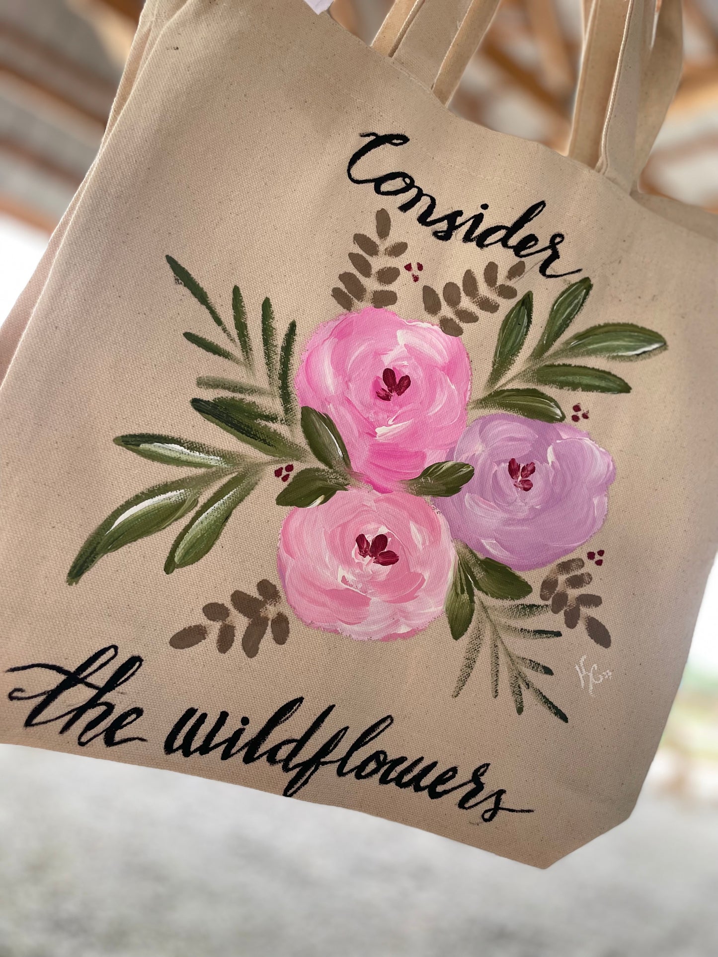 Consider the Wildflowers Canvas Bag